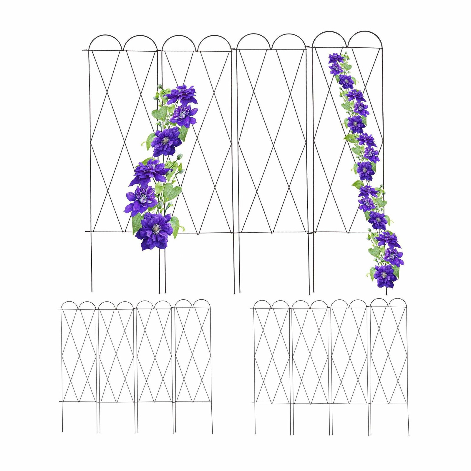 4-delad spaljé i rostfärg, set om 3 | Hem & Hobby | Pryloteket