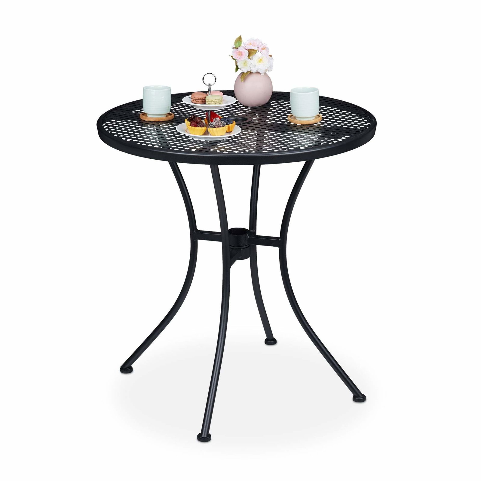 Havebord med hul til parasol
