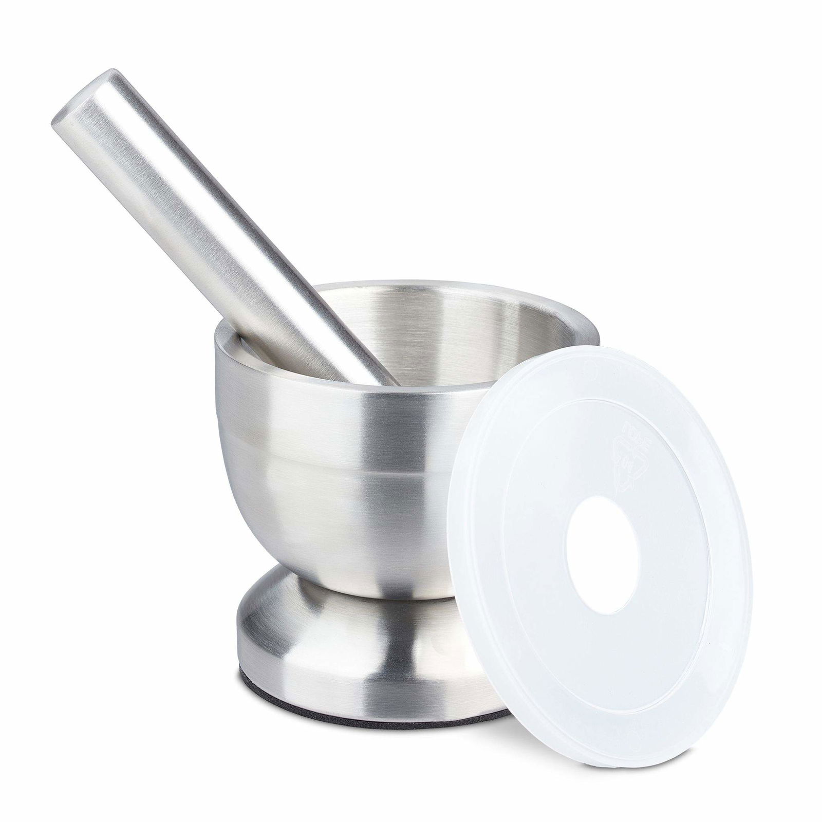 Mørtel med slag i rustfrit stål