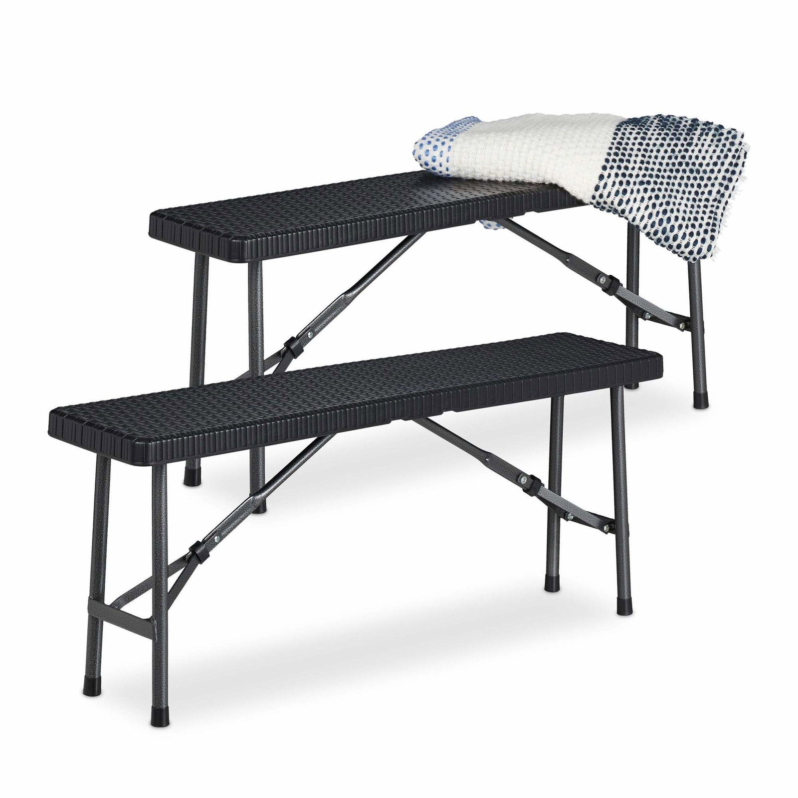 Black Beer Bench set om 2 | Hem & Hobby - Hem & Hushåll - Balkong | Pryloteket