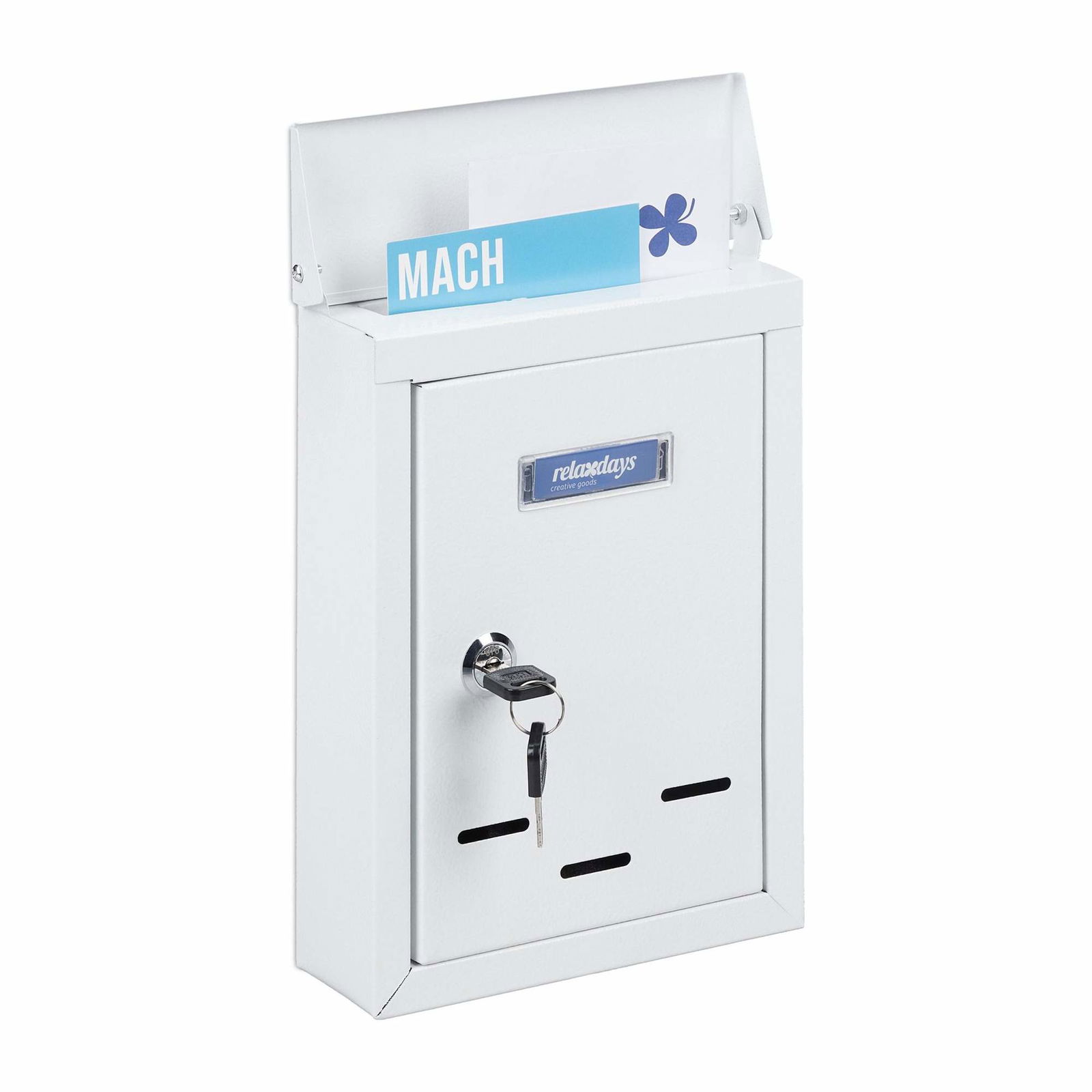 Postkasse med navneskilt