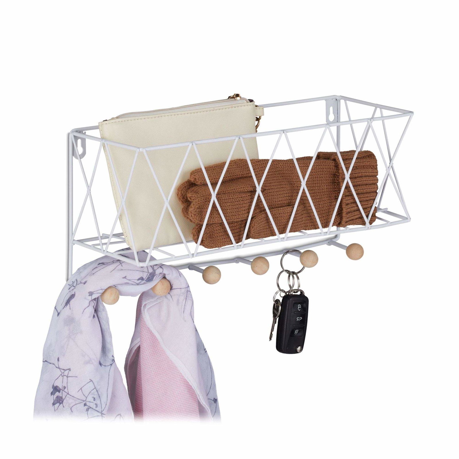 Vägghylla med kroklist | Mode & Accessoarer - Accessoarer | Pryloteket