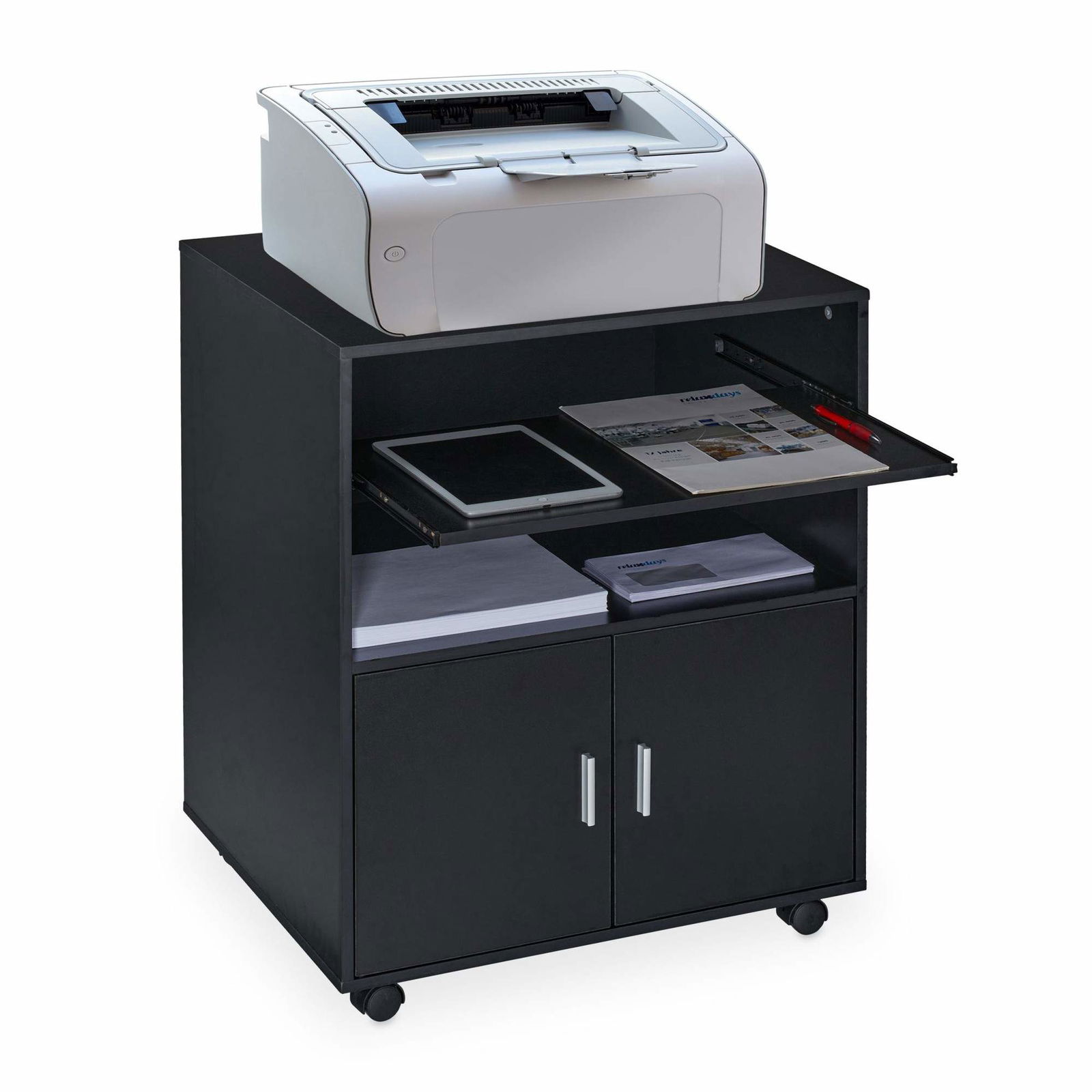 Mobil piedestal med tastaturboks