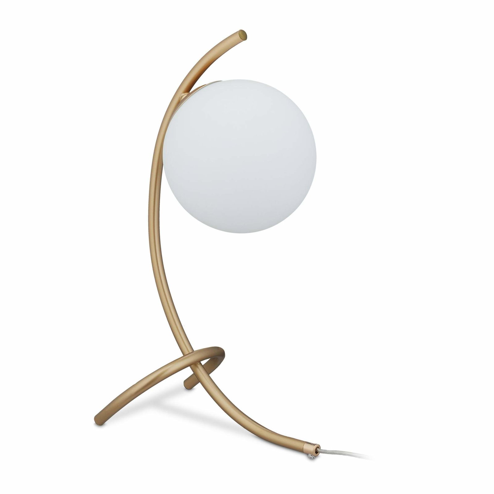 Buet bordlampe med globusform
