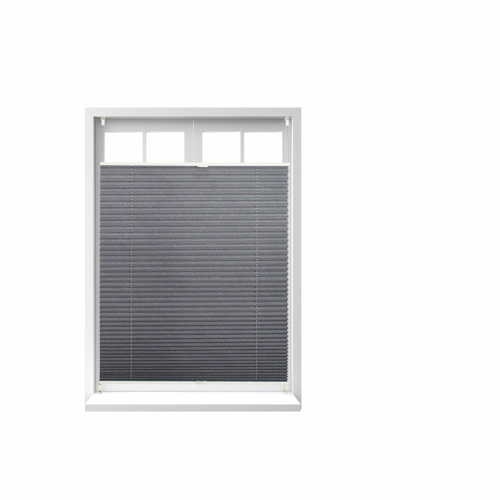 Plisségardin grå uden boring