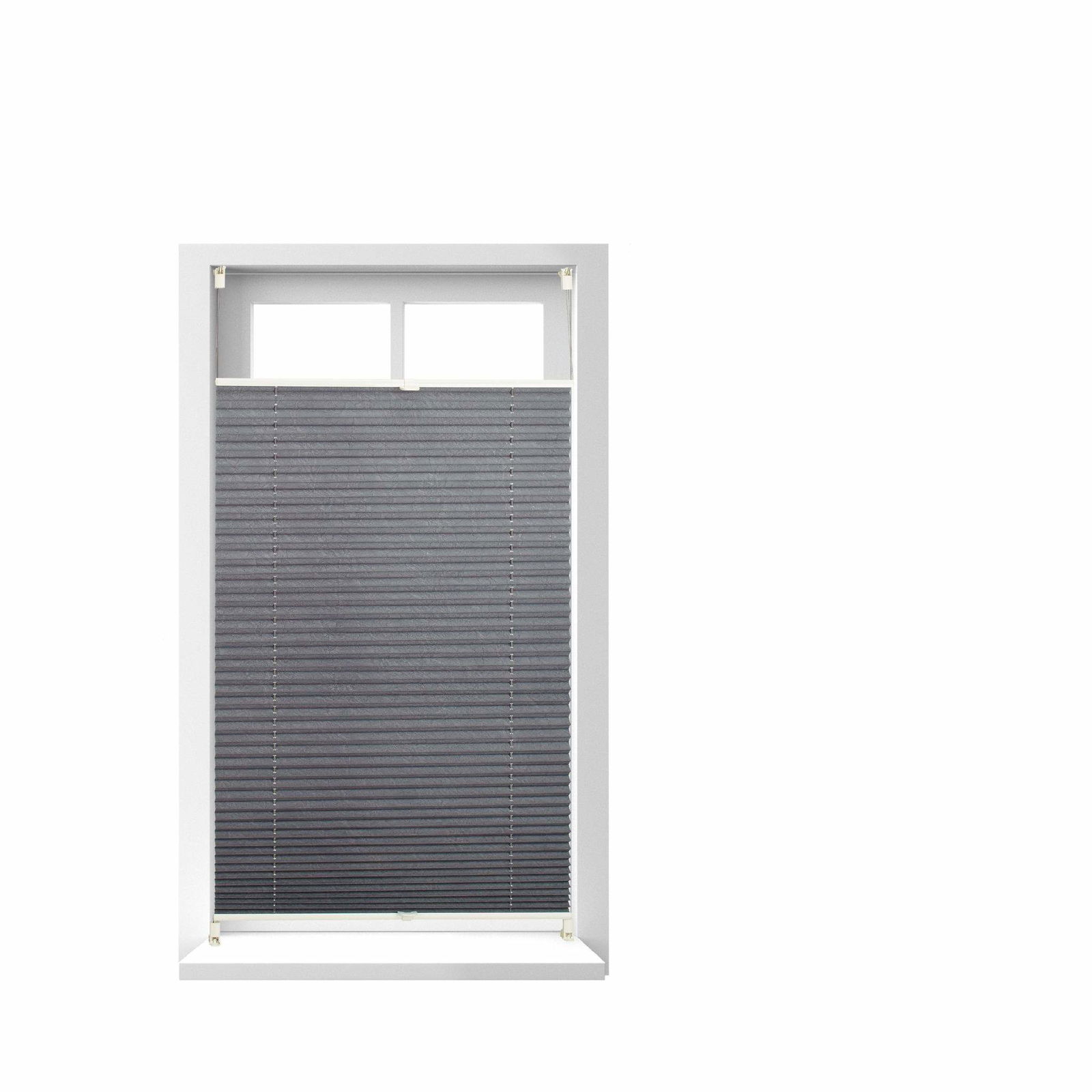 Plisségardin grå uden boring