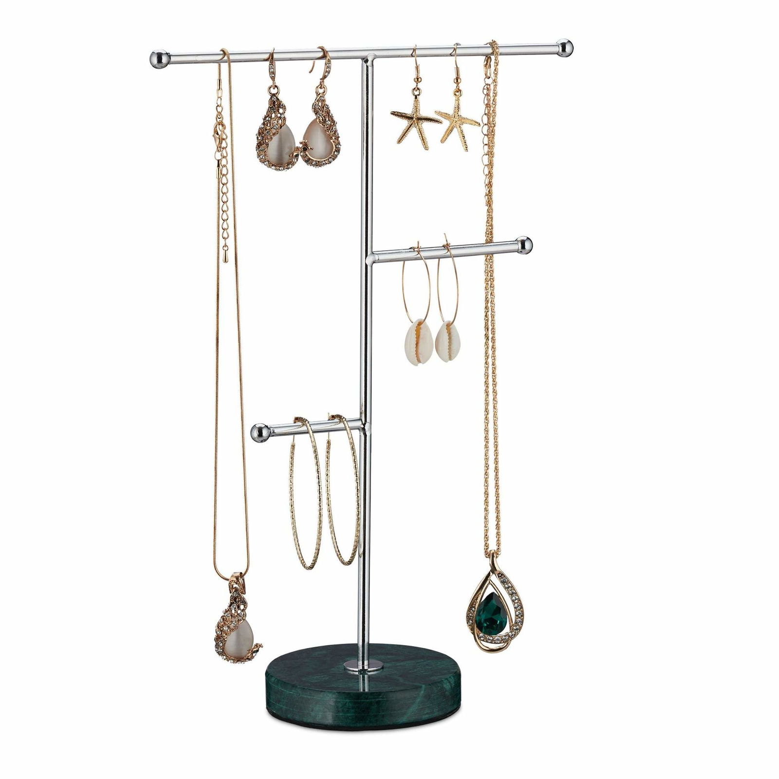 Smykkestativ grøn marmor