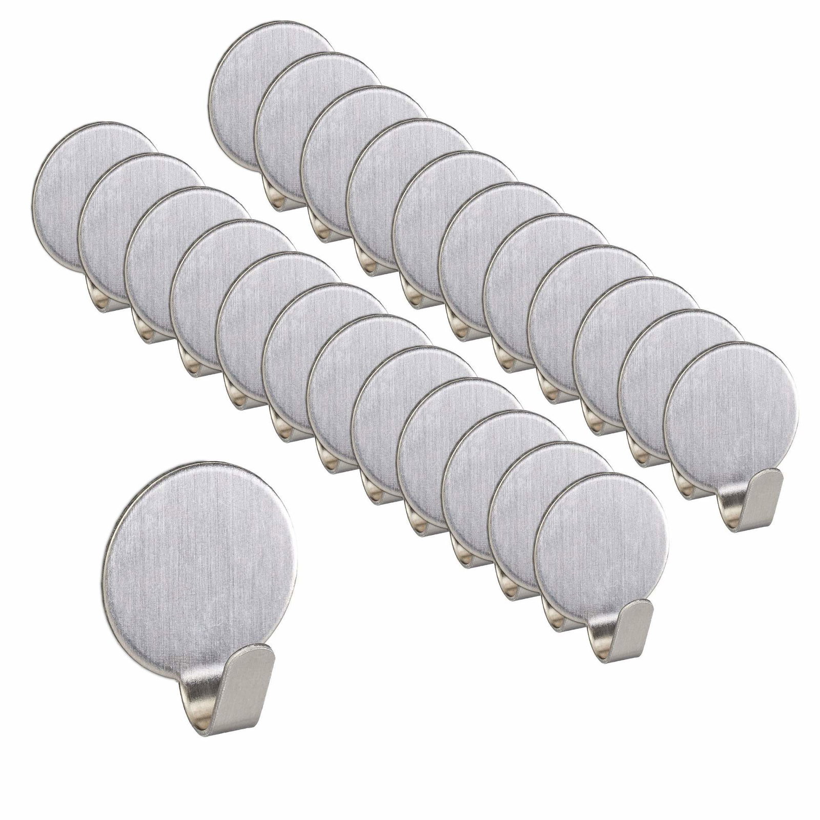 Set med 24 självhäftande krokar i rostfritt stål | Hem & Hobby - Hem & Hushåll - Textil - Handdukar | Pryloteket