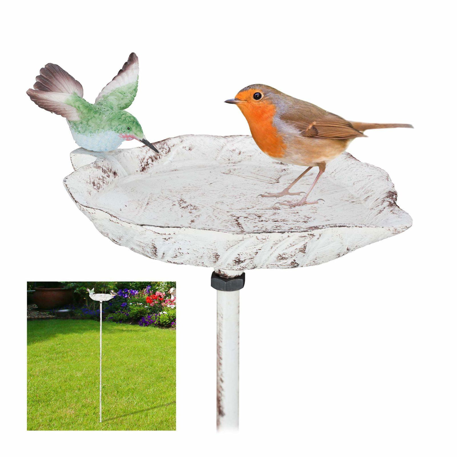 Støbejerns fuglebad