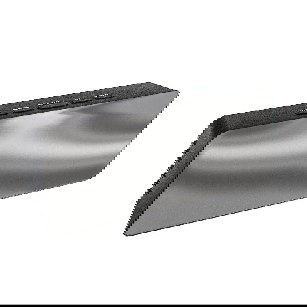 Digital Vækkeur med Spejl - Sort