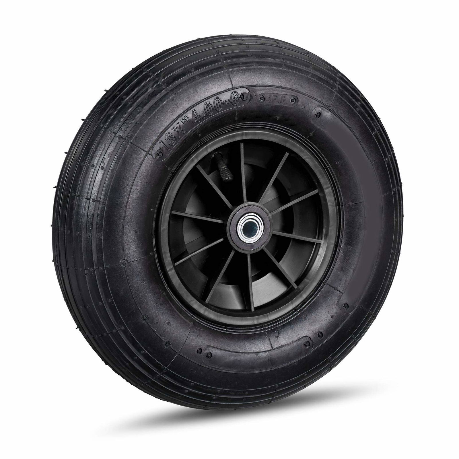 Hjul til trillebør massiv gummi 4,00-6