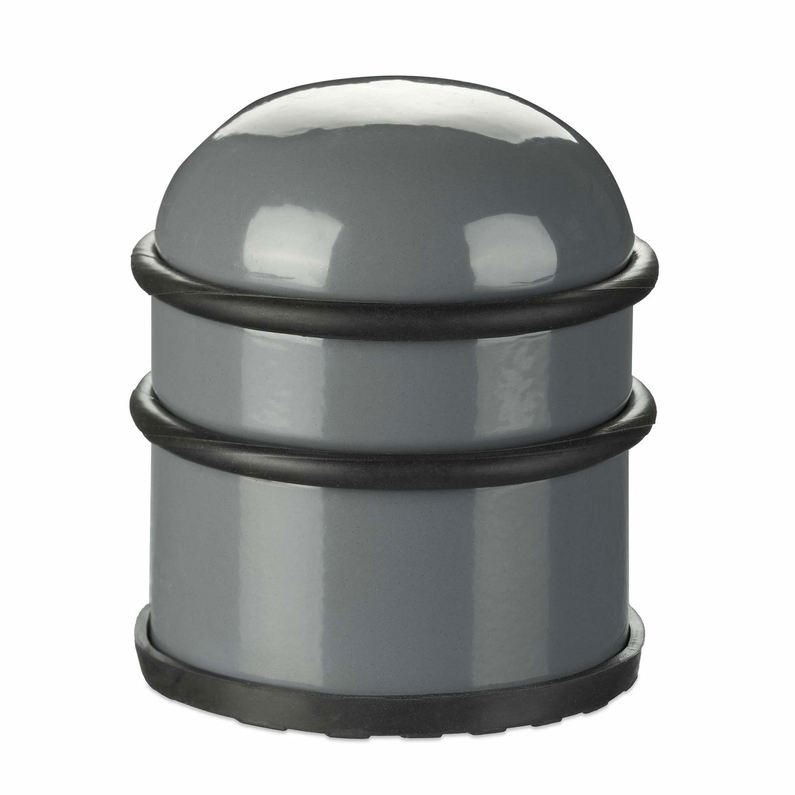 Dørstop rund i rustfrit stål