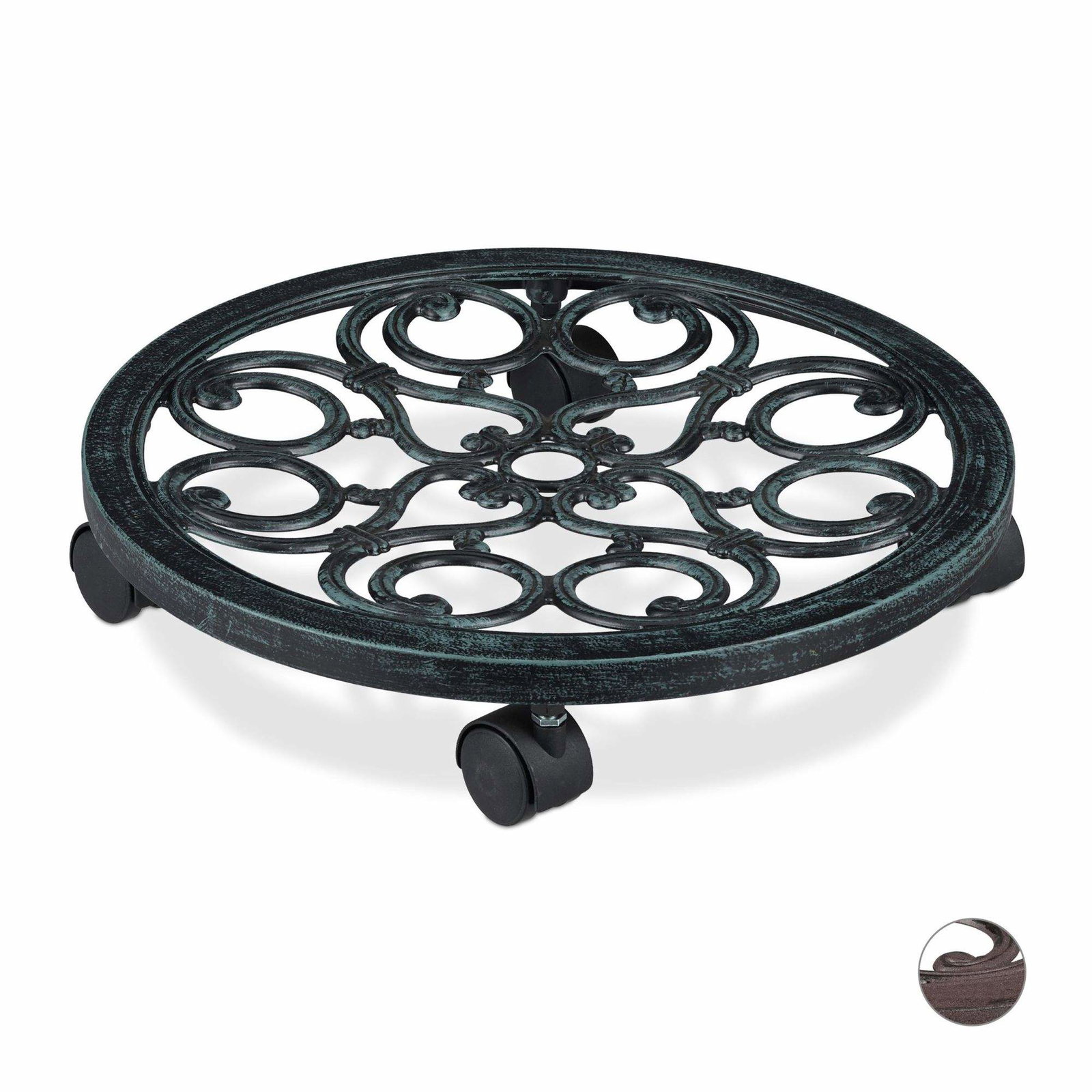 Rund rulleplade til potteplanter