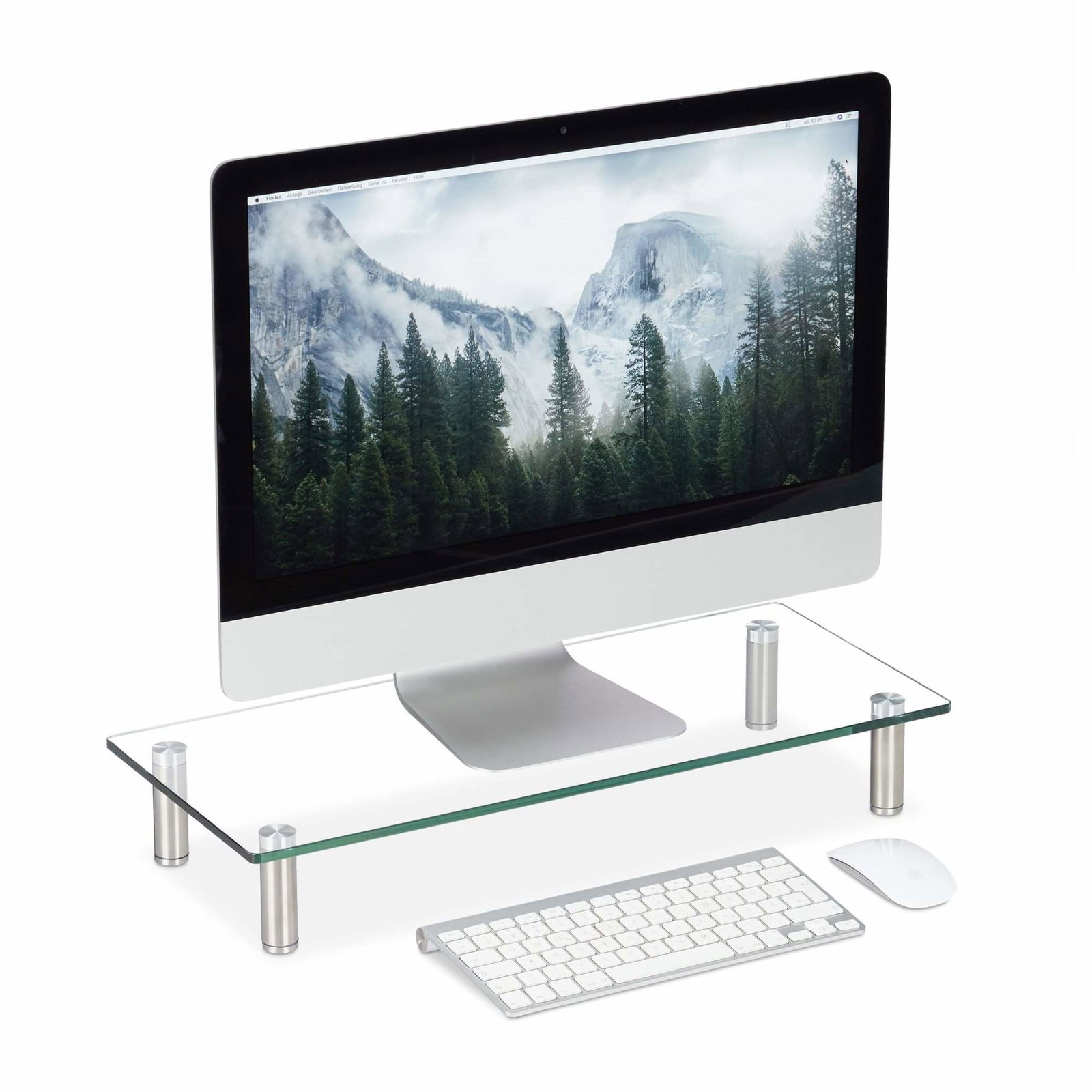 Skärmstativ i glas | Elektronik - Datortillbehör - Tangentbord, Möss & Fjärrkontroller - Tangentbord | Pryloteket