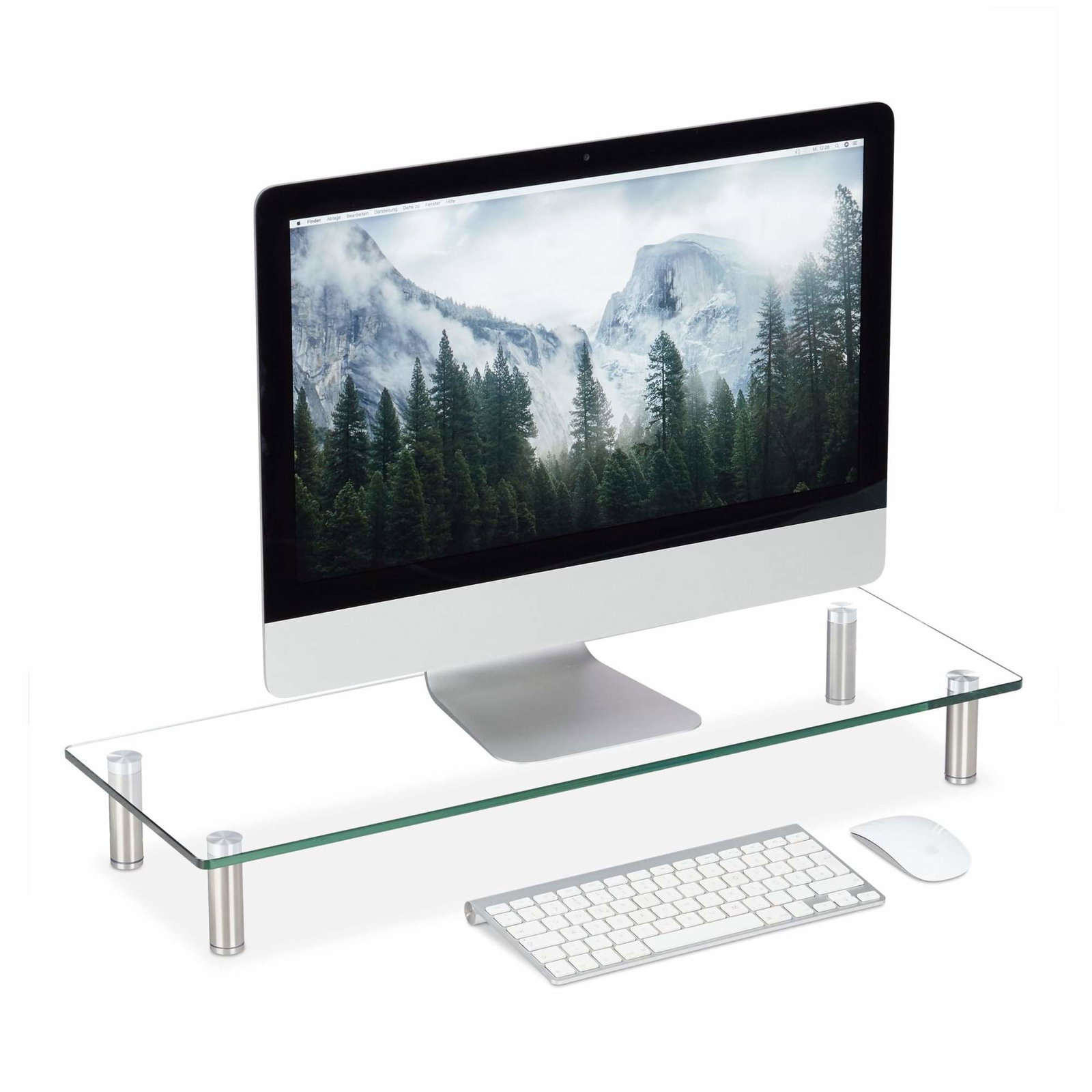 Skärmstativ i glas | Elektronik - Datortillbehör - Tangentbord, Möss & Fjärrkontroller - Tangentbord | Pryloteket