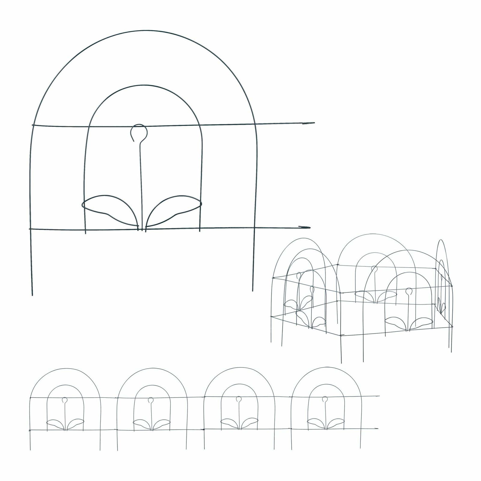 Rabat hegn 5 paneler grøn
