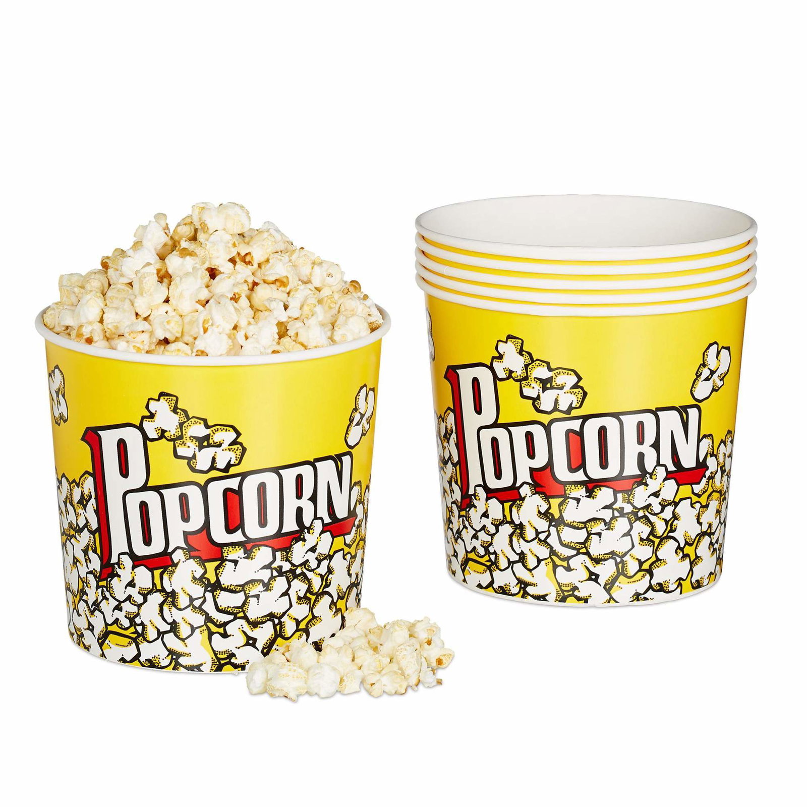 Genanvendeligt popcornspandsæt med 6 stk