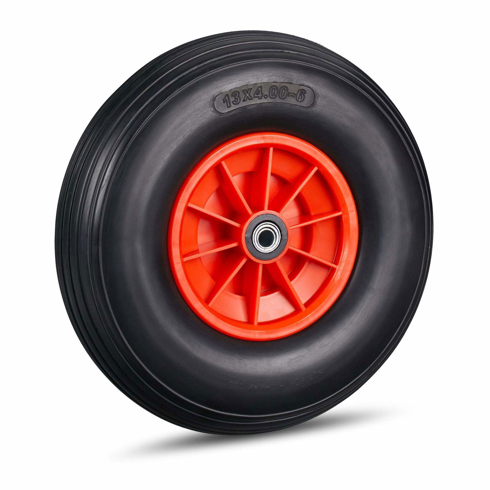 Hjul til trillebør massiv gummi 4,00-6