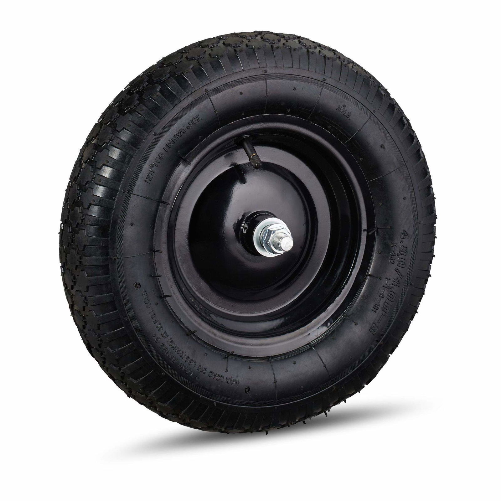 Hjul til trillebør 4,80 4,00-8 med aksel