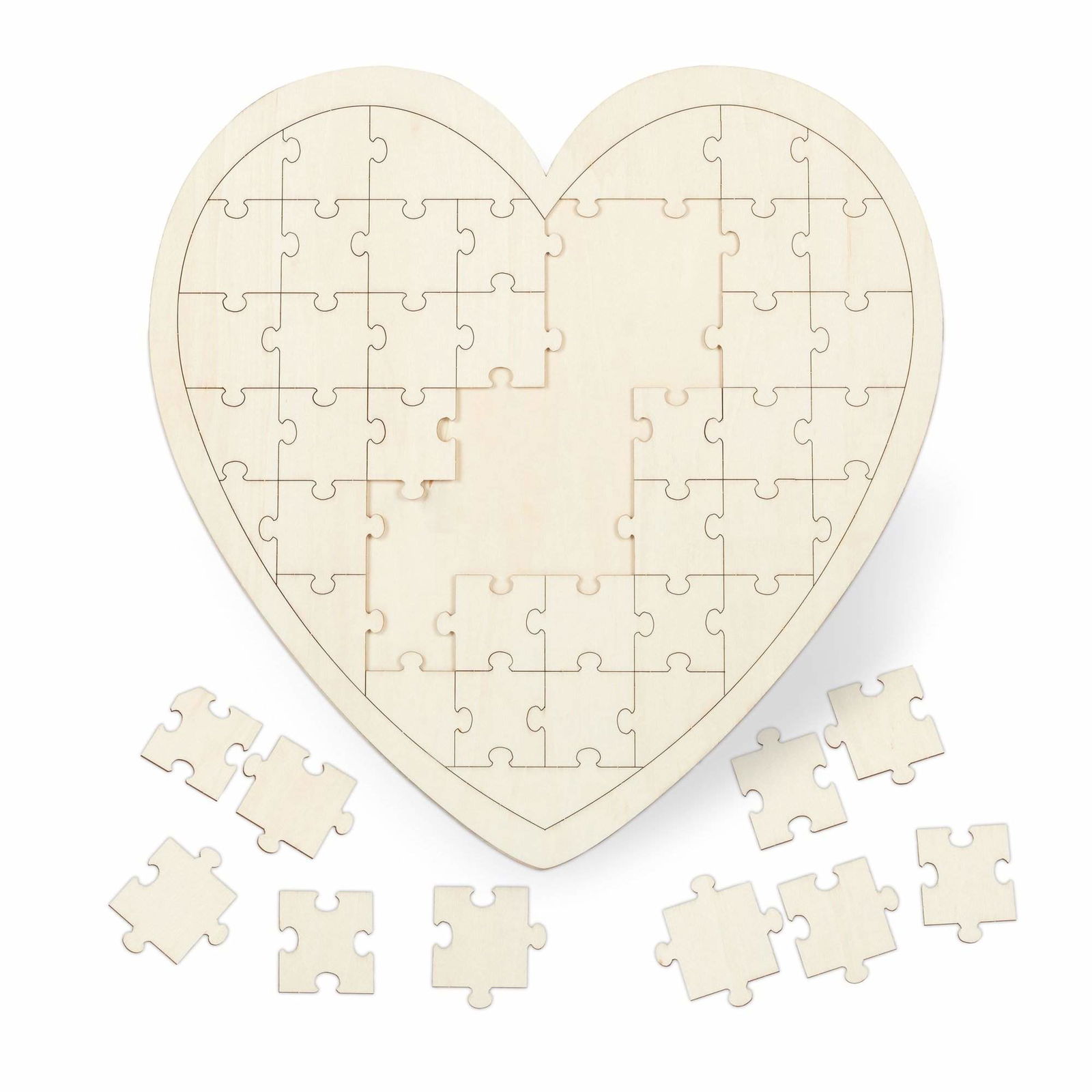 Træ bryllup gæstebog puslespil