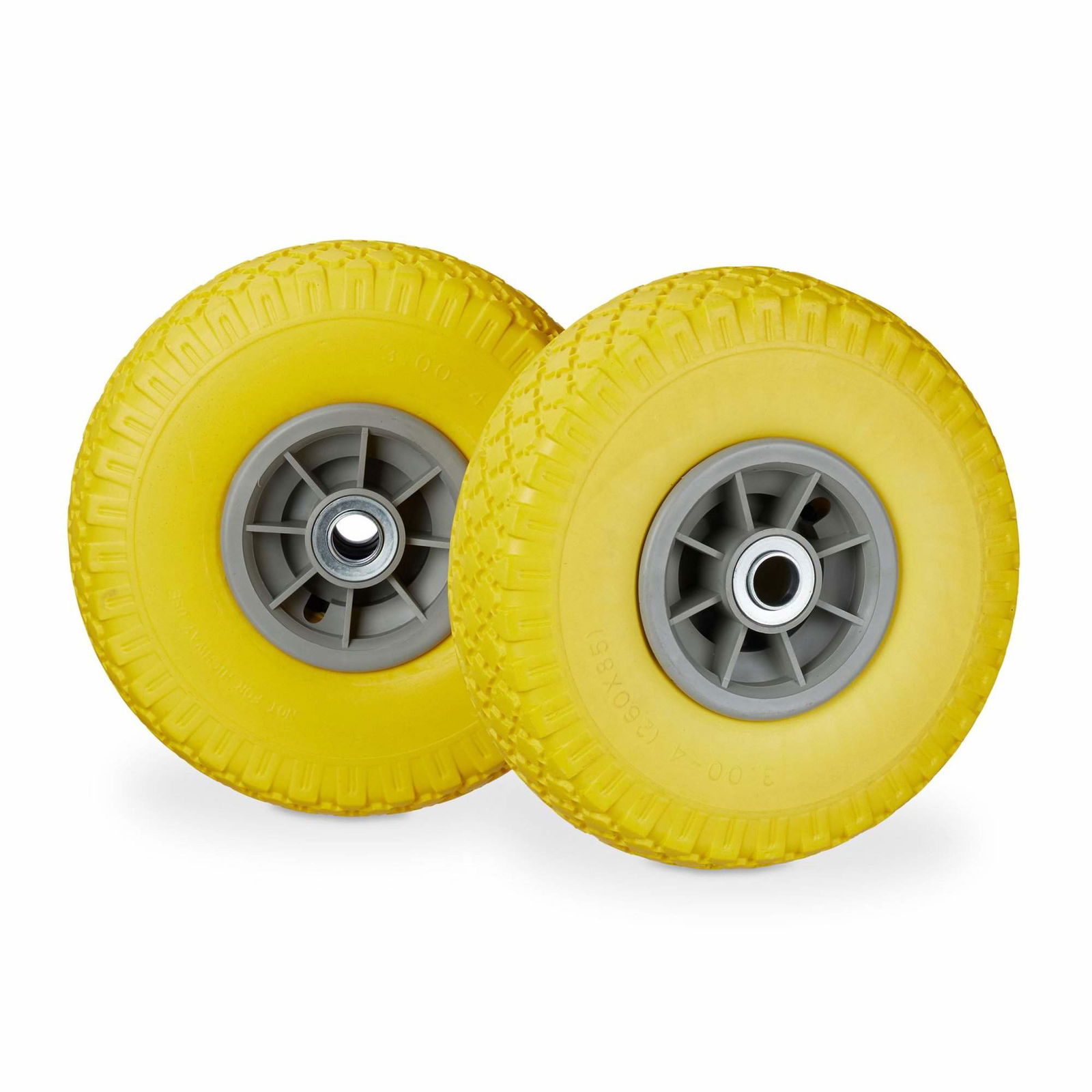 Trillebørehjul PU gummi, 2 stk.