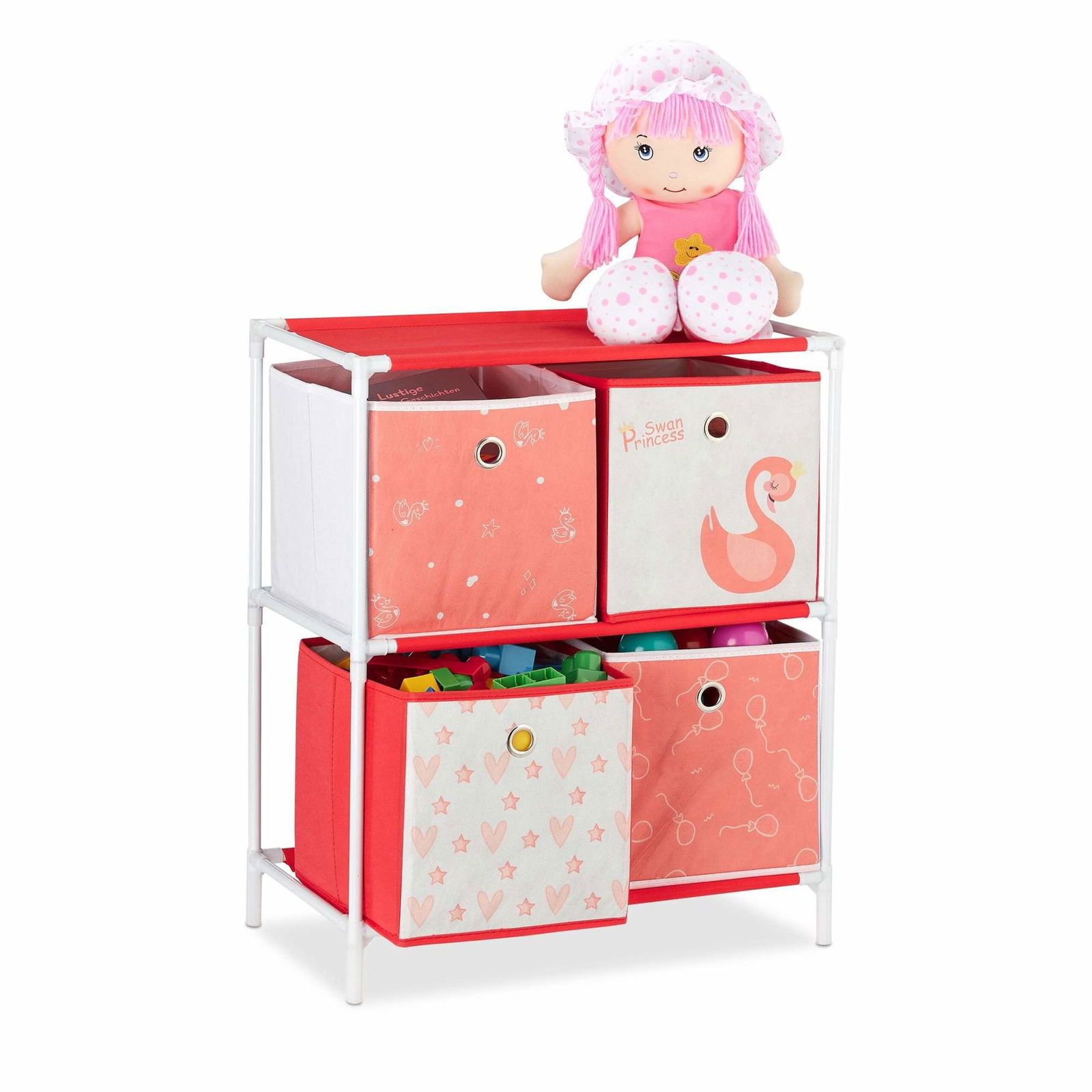 Børnehylde Svane med skuffer