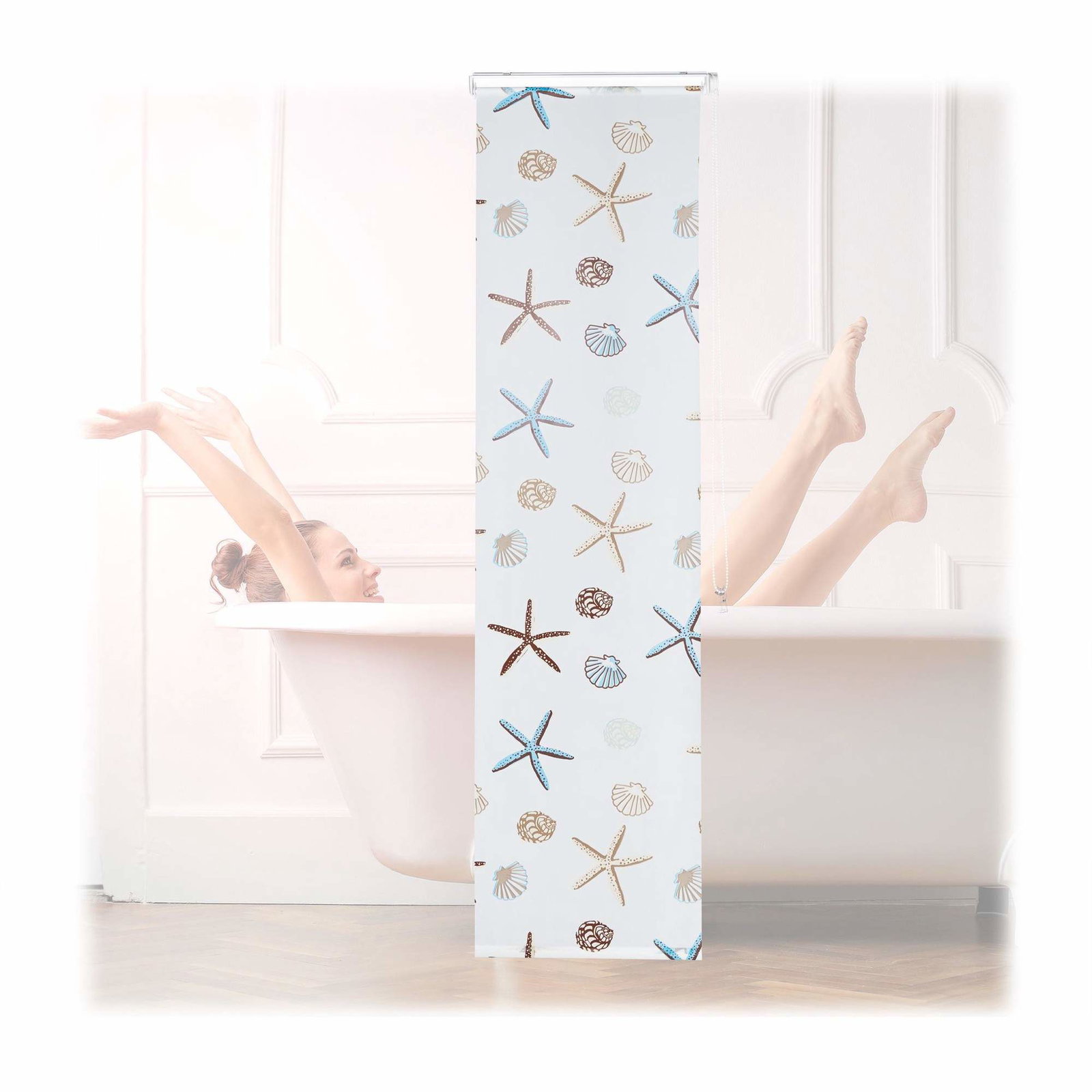 Rullgardin för dusch OCEAN | Hem & Hobby - Hem & Hushåll - Badrum - Duschdraperi | Pryloteket