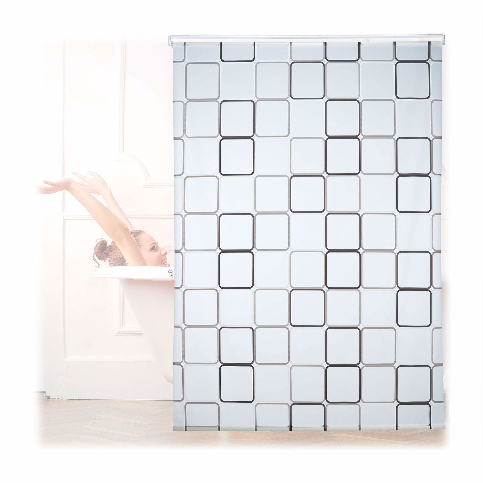 Rullegardin til brusebad SQUARE