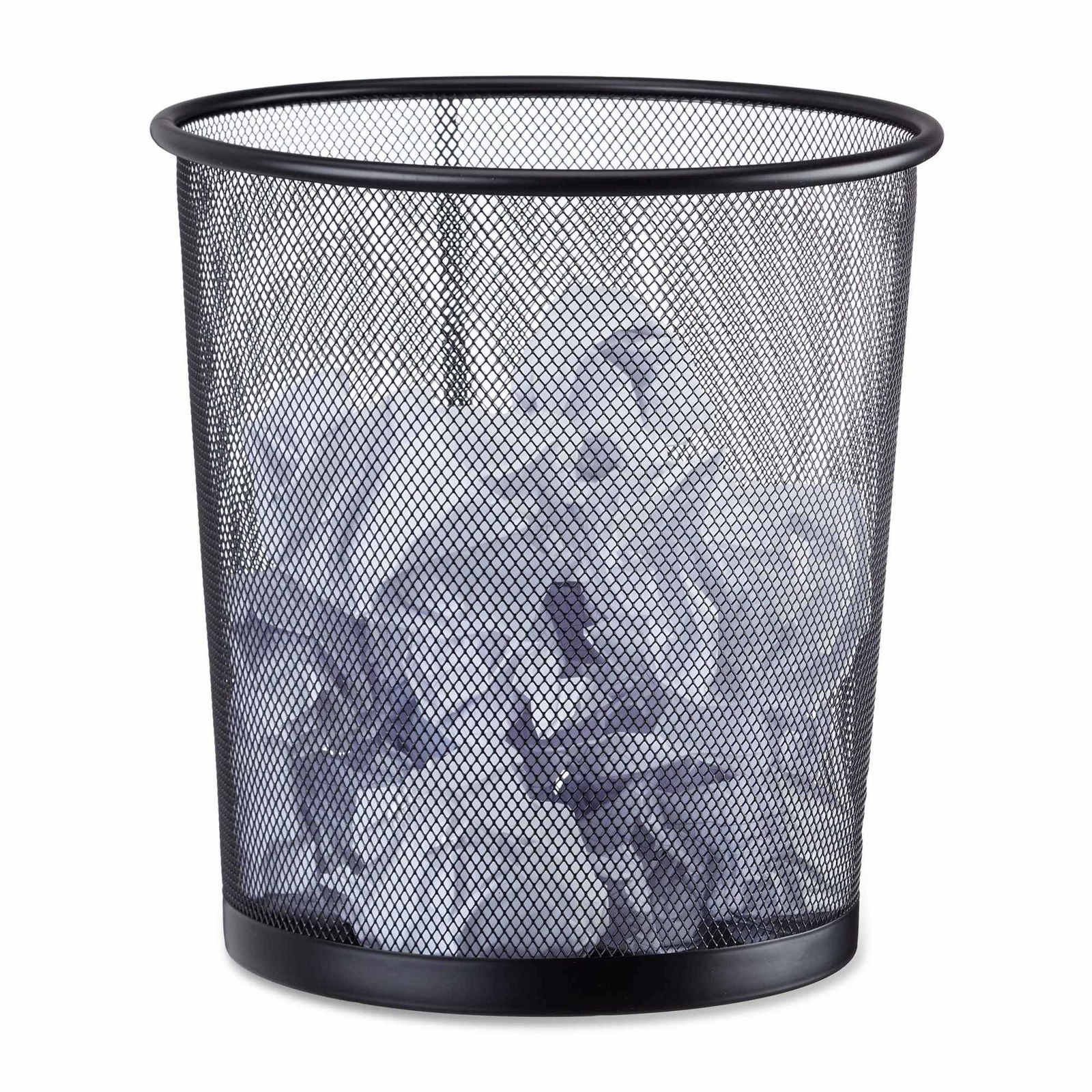 Rund metalaffaldskurv