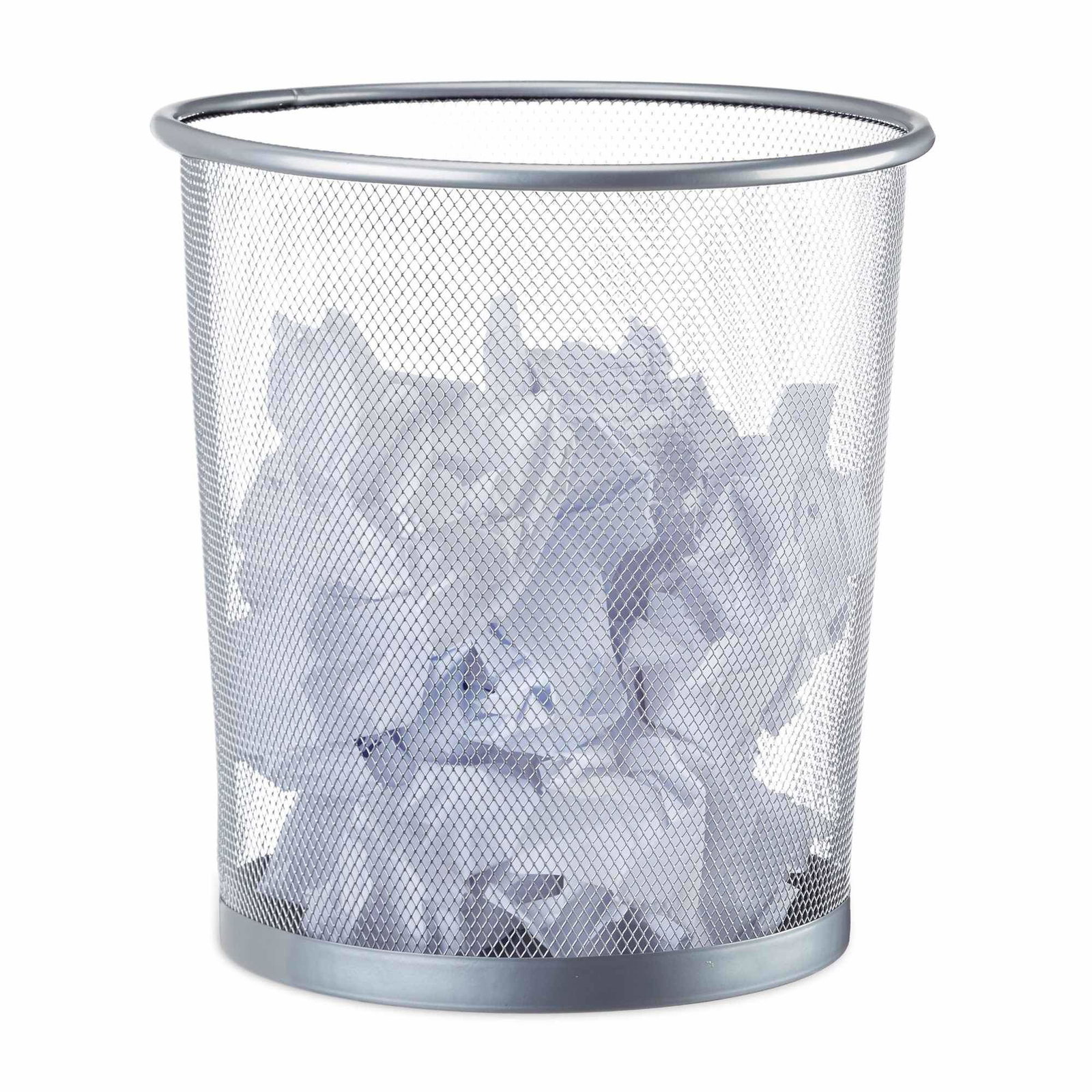 Rund papperskorg i metall | Mode & Accessoarer - Kläder - Skor | Pryloteket
