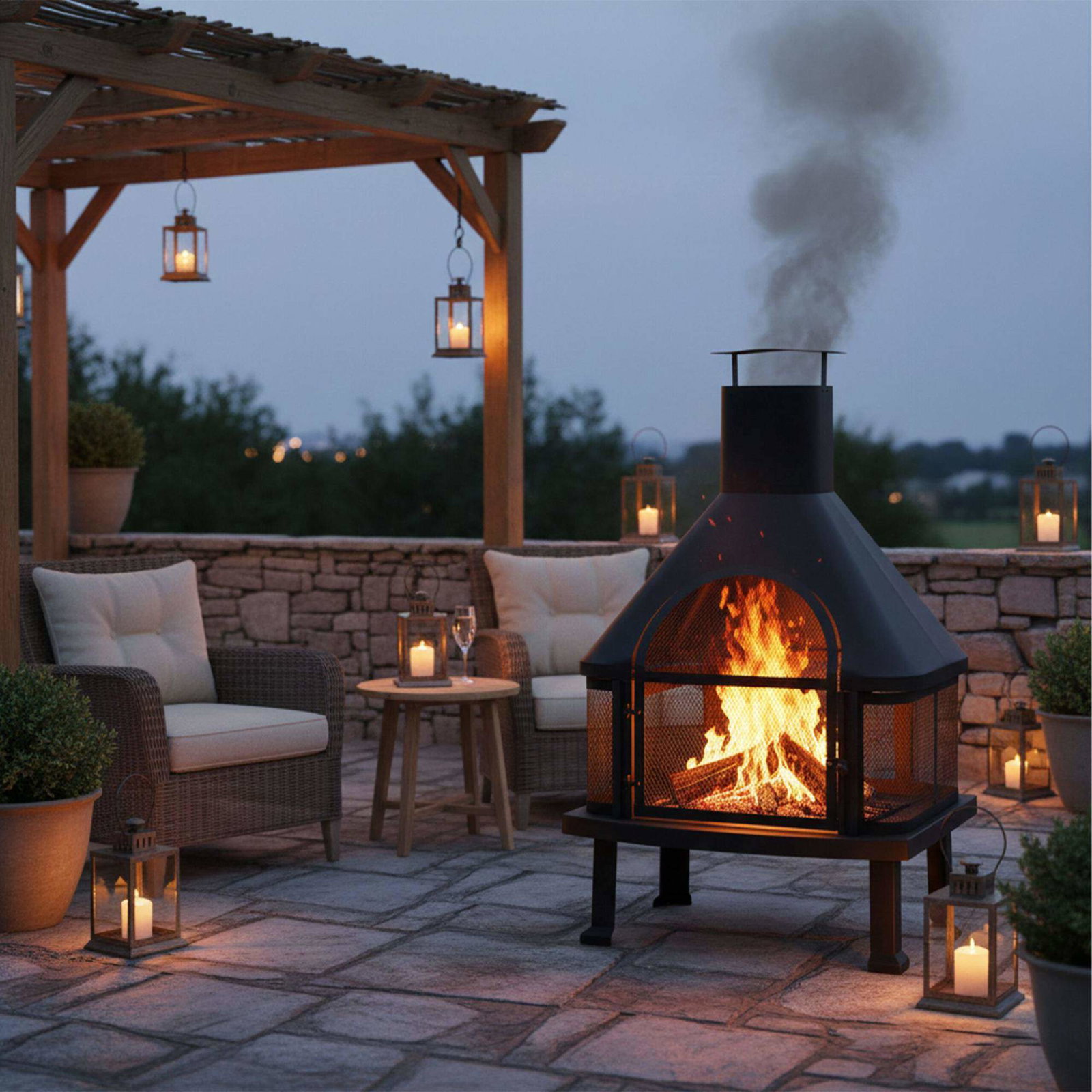 Utomhuskamin med grill | Hem & Hobby | Pryloteket
