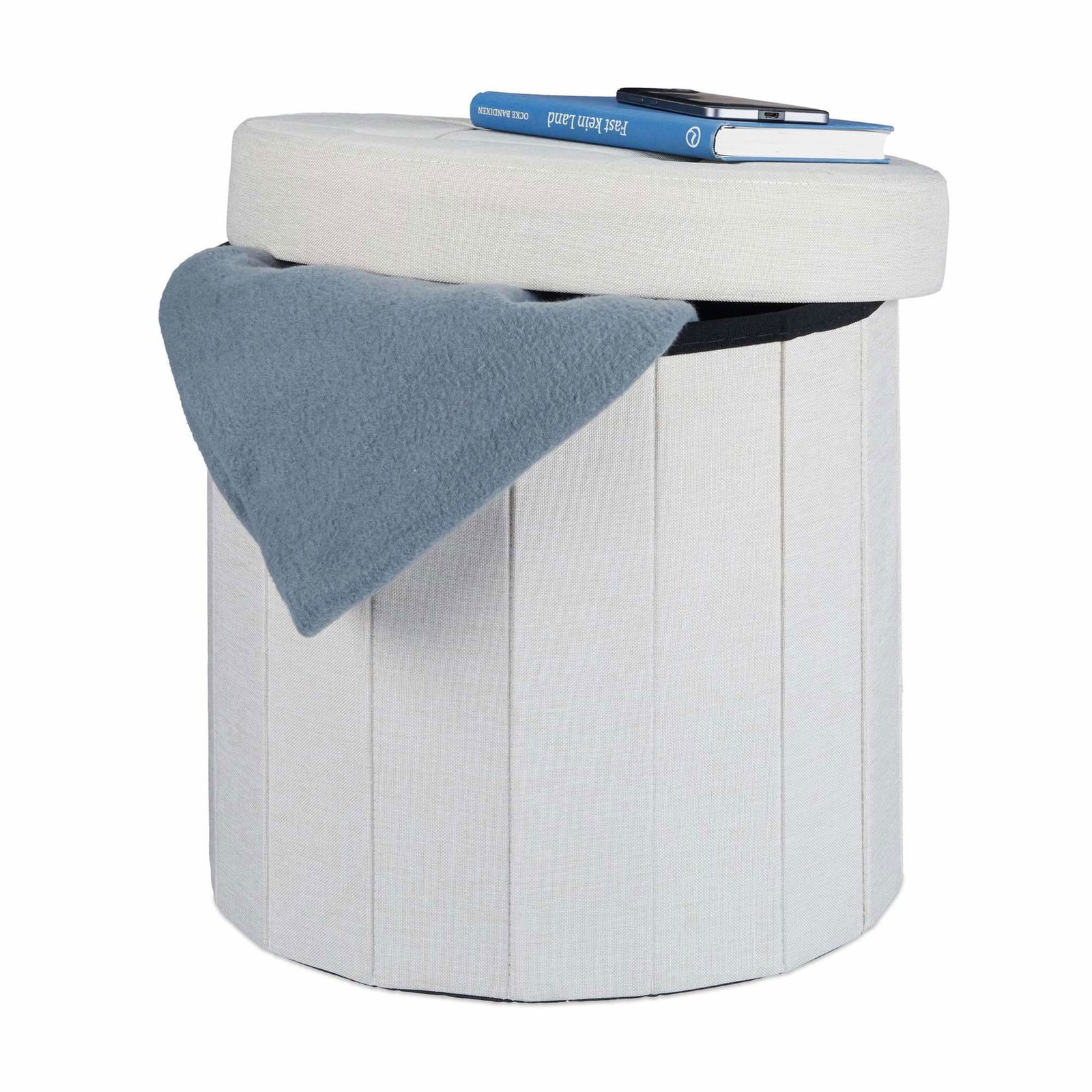 Taburet med opbevaringsplads størrelse M rund