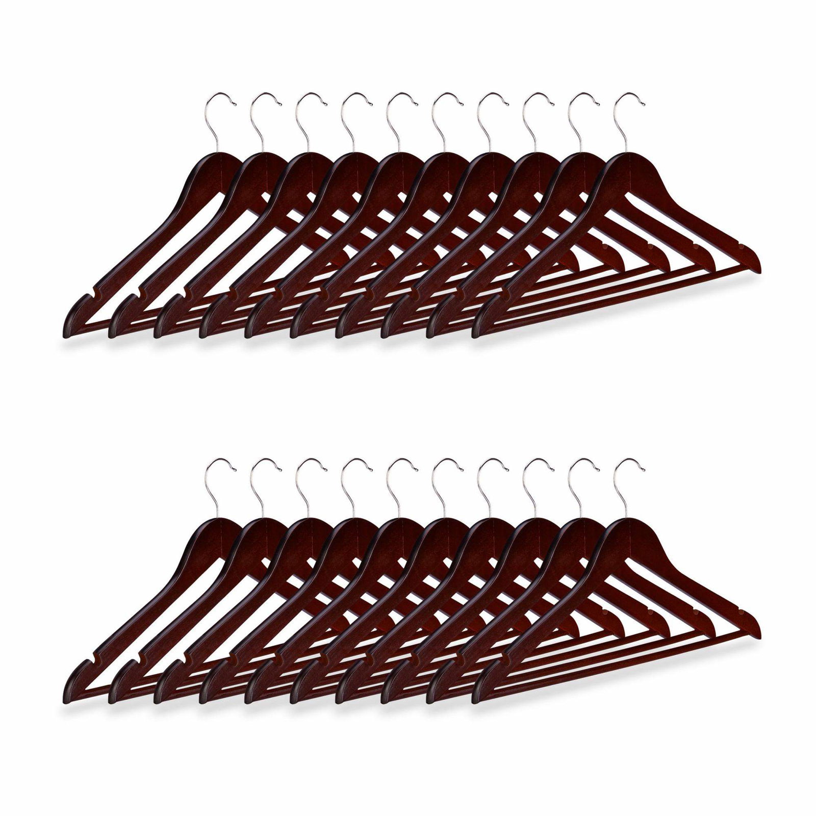 Klädhängare med byxstång, set om 20 st | Mode & Accessoarer - Kläder - Klänningar | Pryloteket