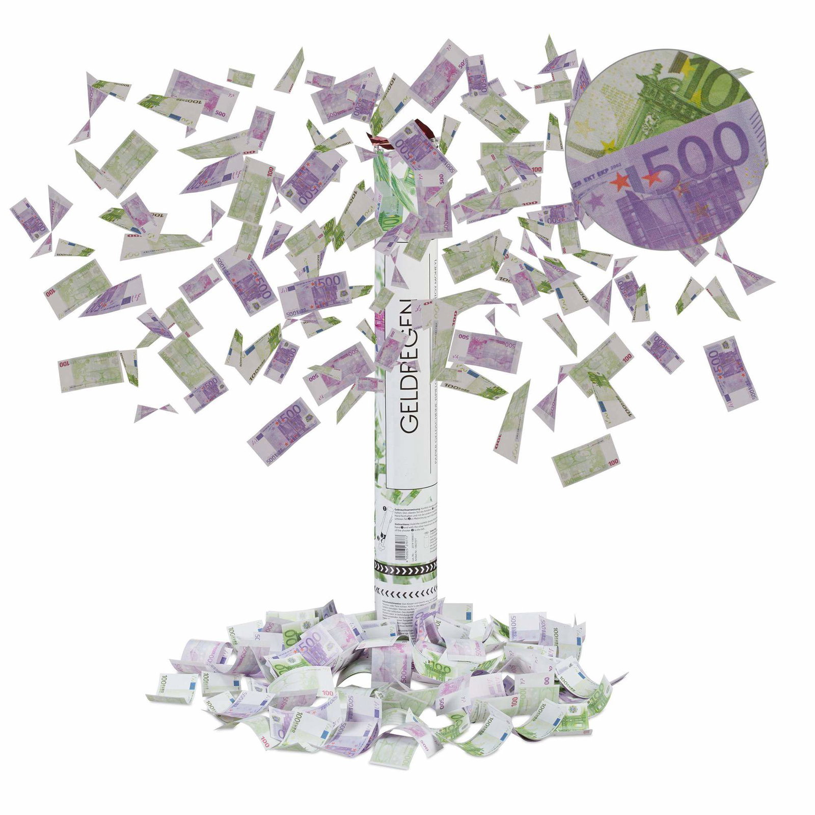 Konfettikanon 40 cm sedler