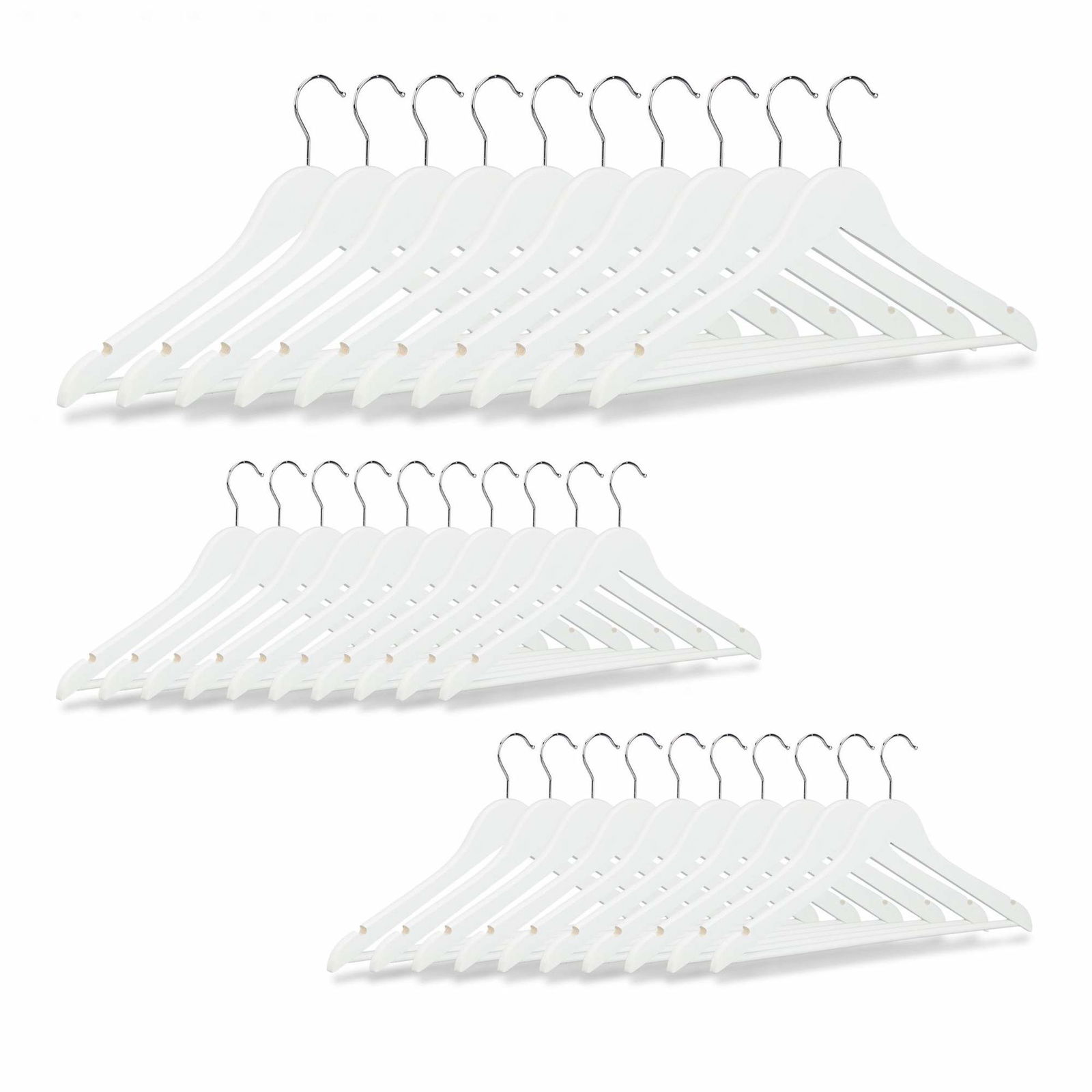 Træbøjler Sæt med 30 stk