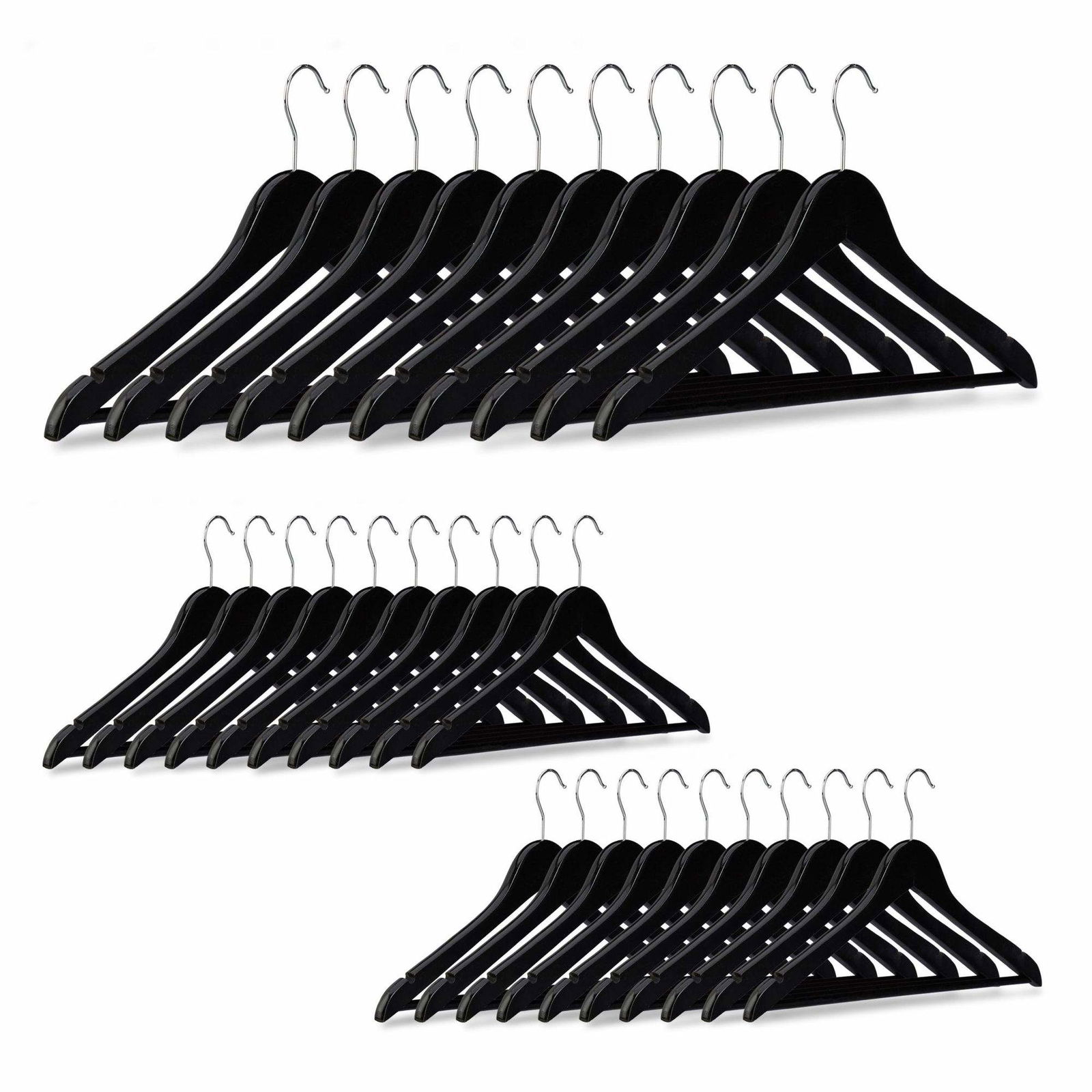 Træbøjler Sæt med 30 stk