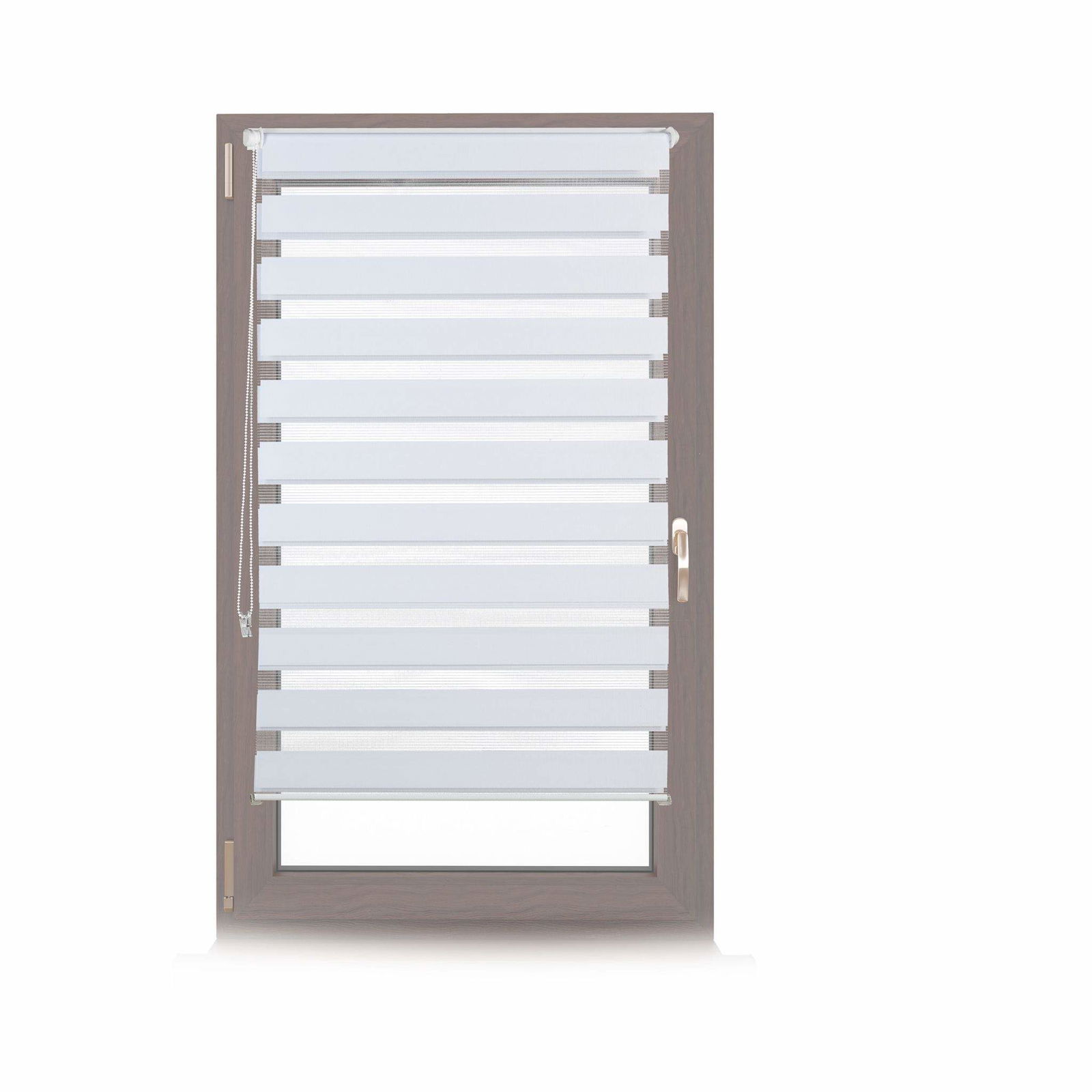 Dobbelt rullegardin Klemmfix uden boring i hvid