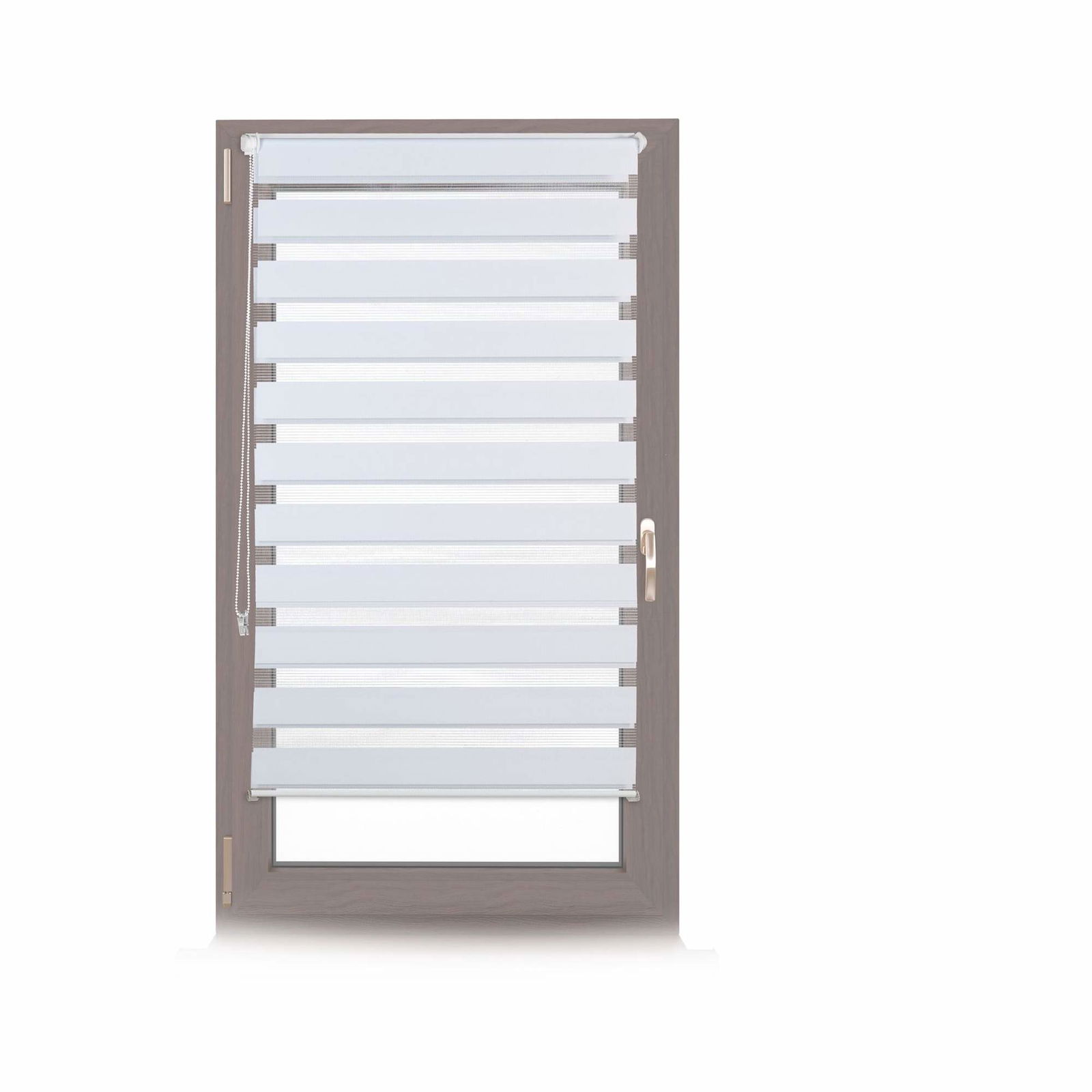 Dobbelt rullegardin Klemmfix uden boring i hvid