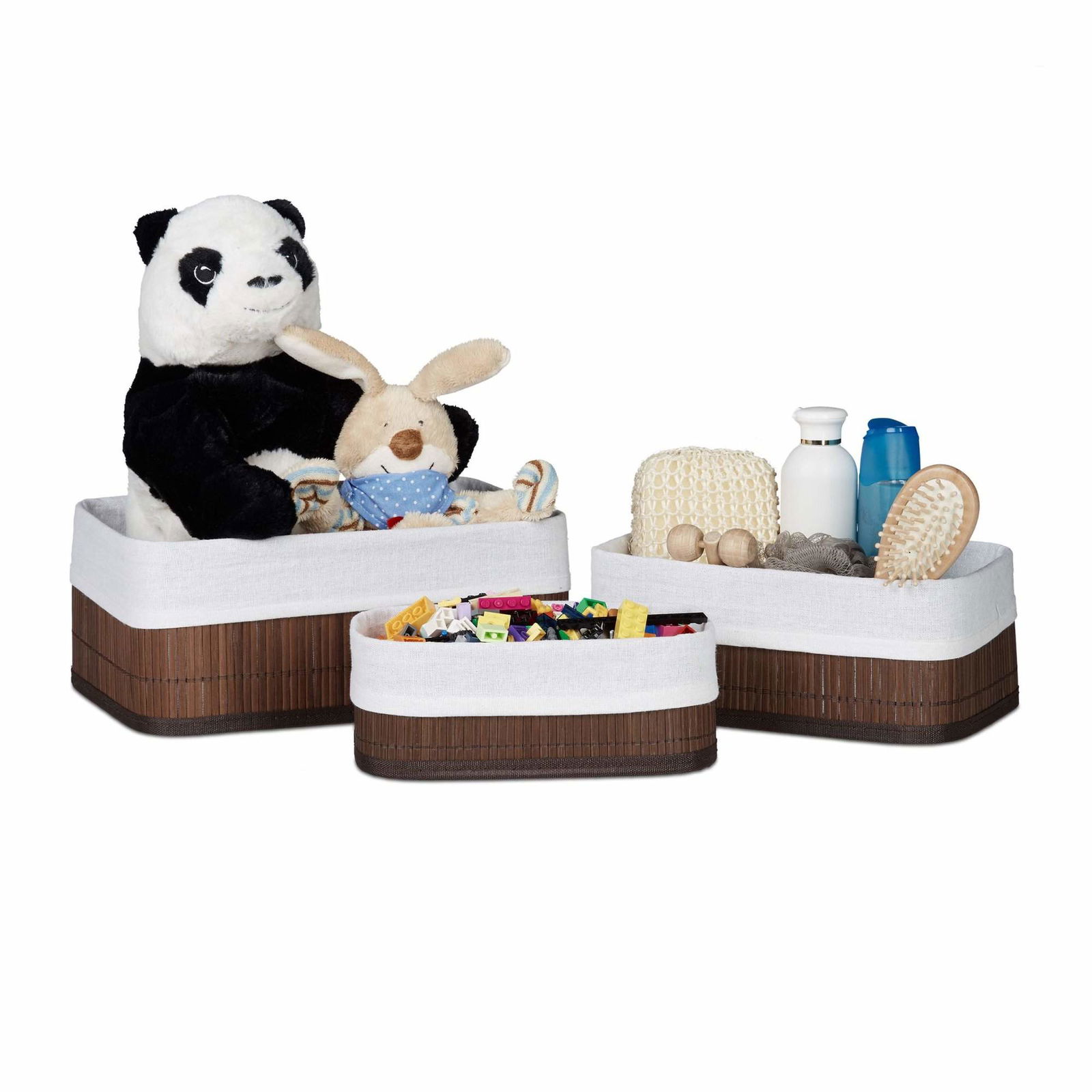 Opbevaringskurv badeværelse 3 dele