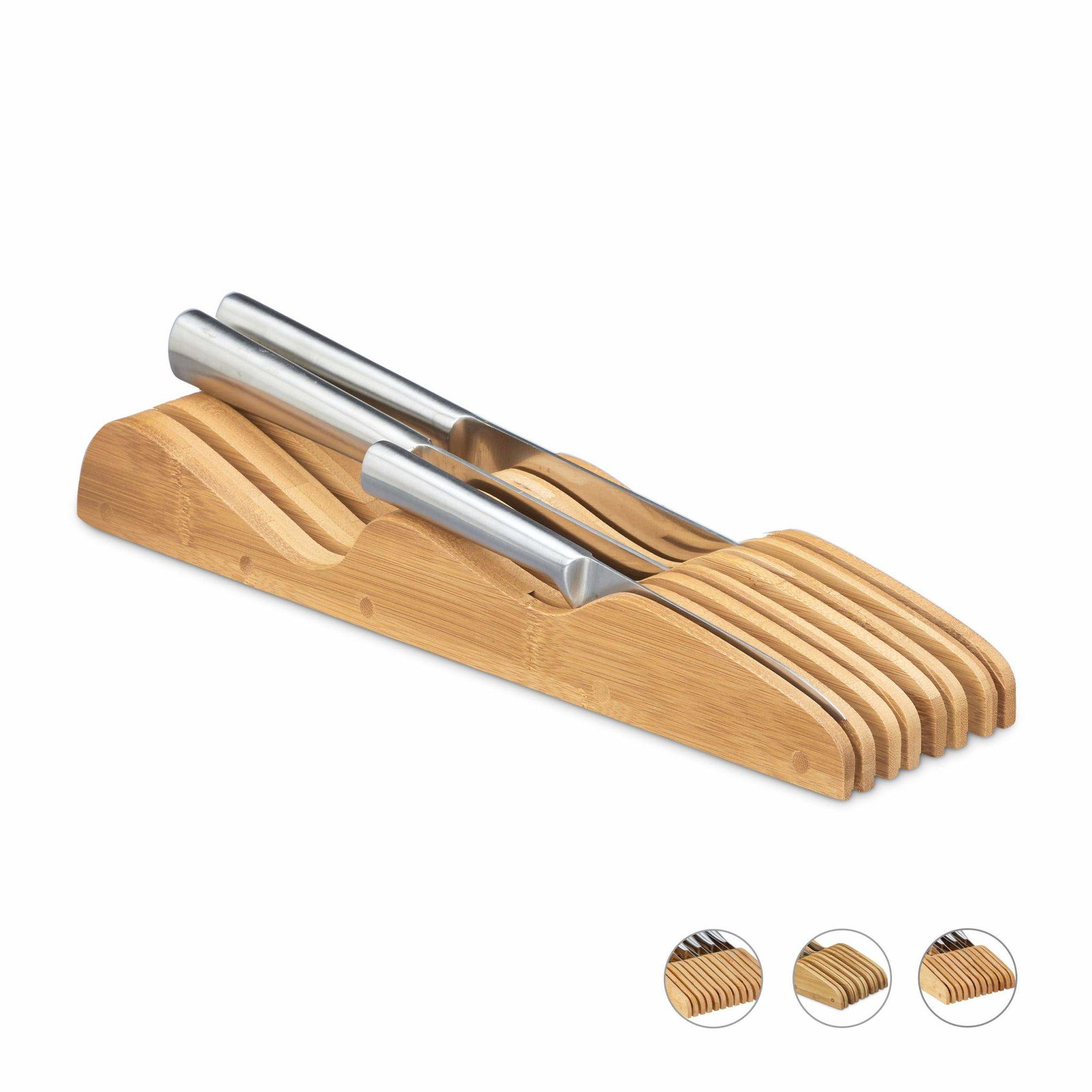 Knivblock i bambu för låda | Hem & Hobby - Hem & Hushåll - Kök - Köksredskap - Lock | Pryloteket