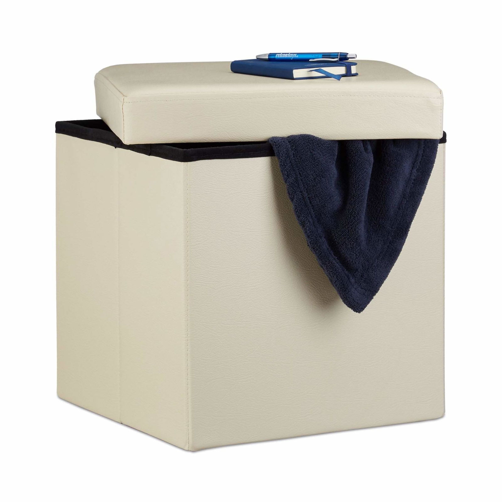 Sammenfoldelig skammel kunstlæder