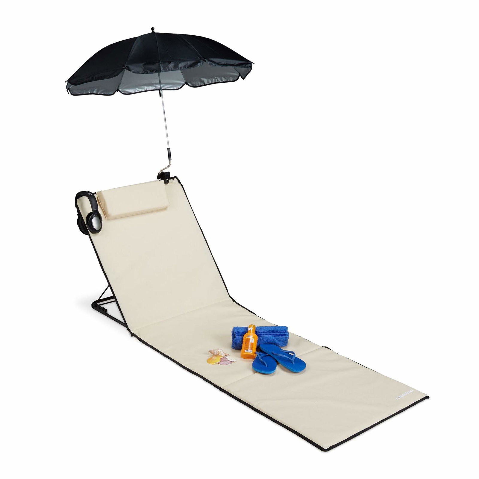 Strandmåtte med parasol