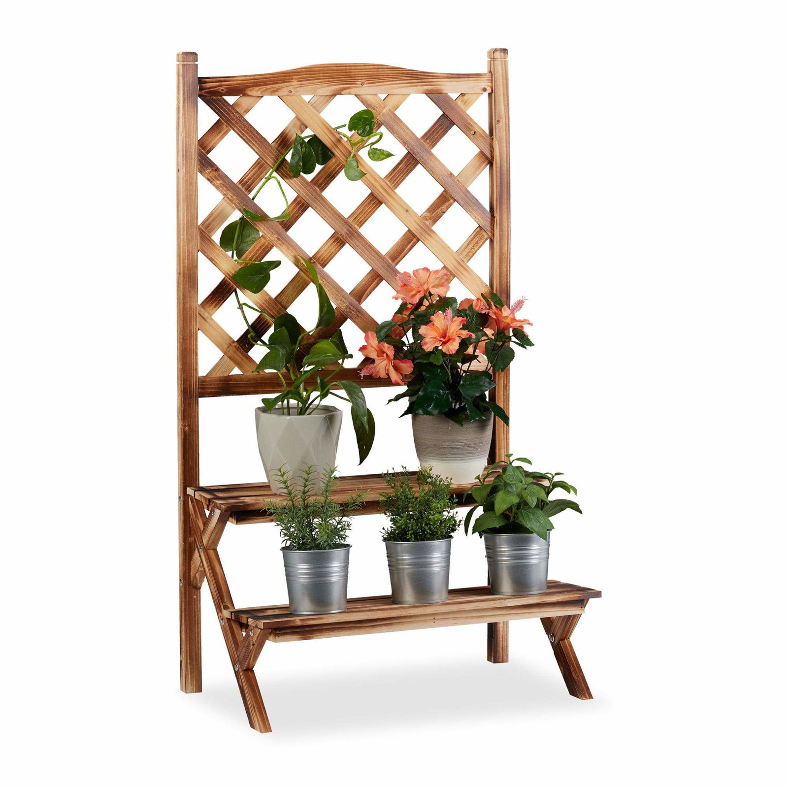 Brændte blomstertrappe med espalier