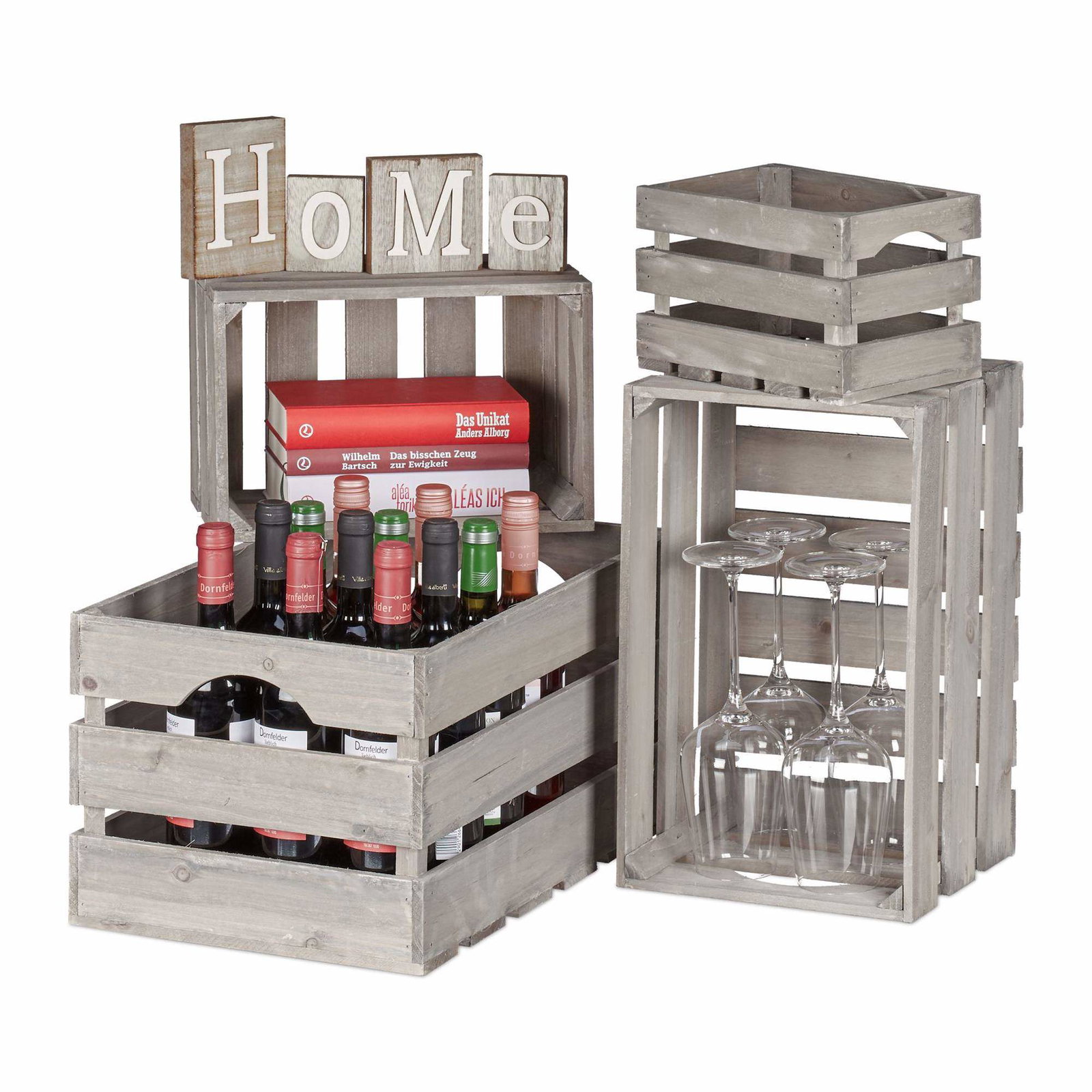 Shabby trälåda - set om 4 | Mode & Accessoarer - Kläder - Skor | Pryloteket