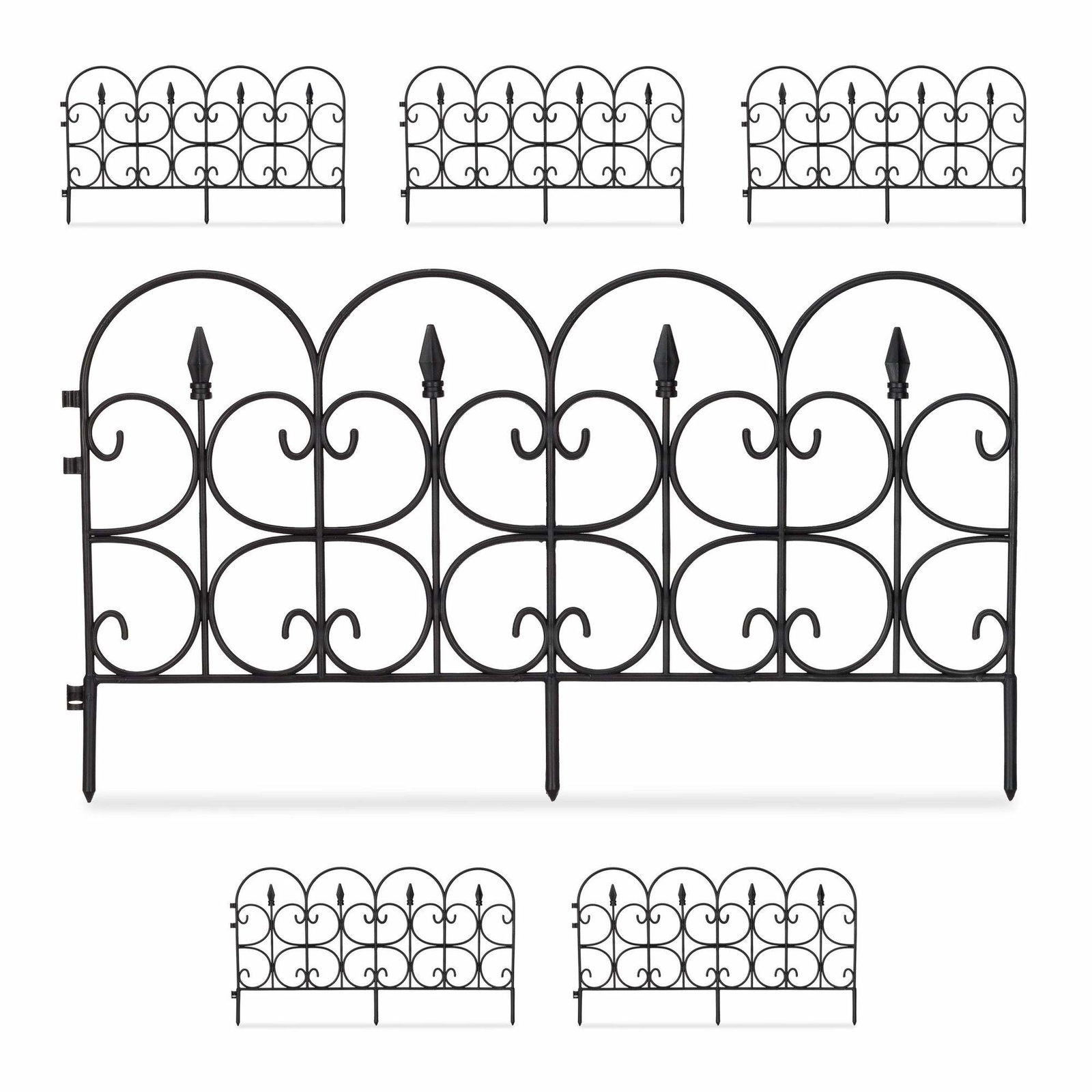 Rabat hegn plast sort/hvid