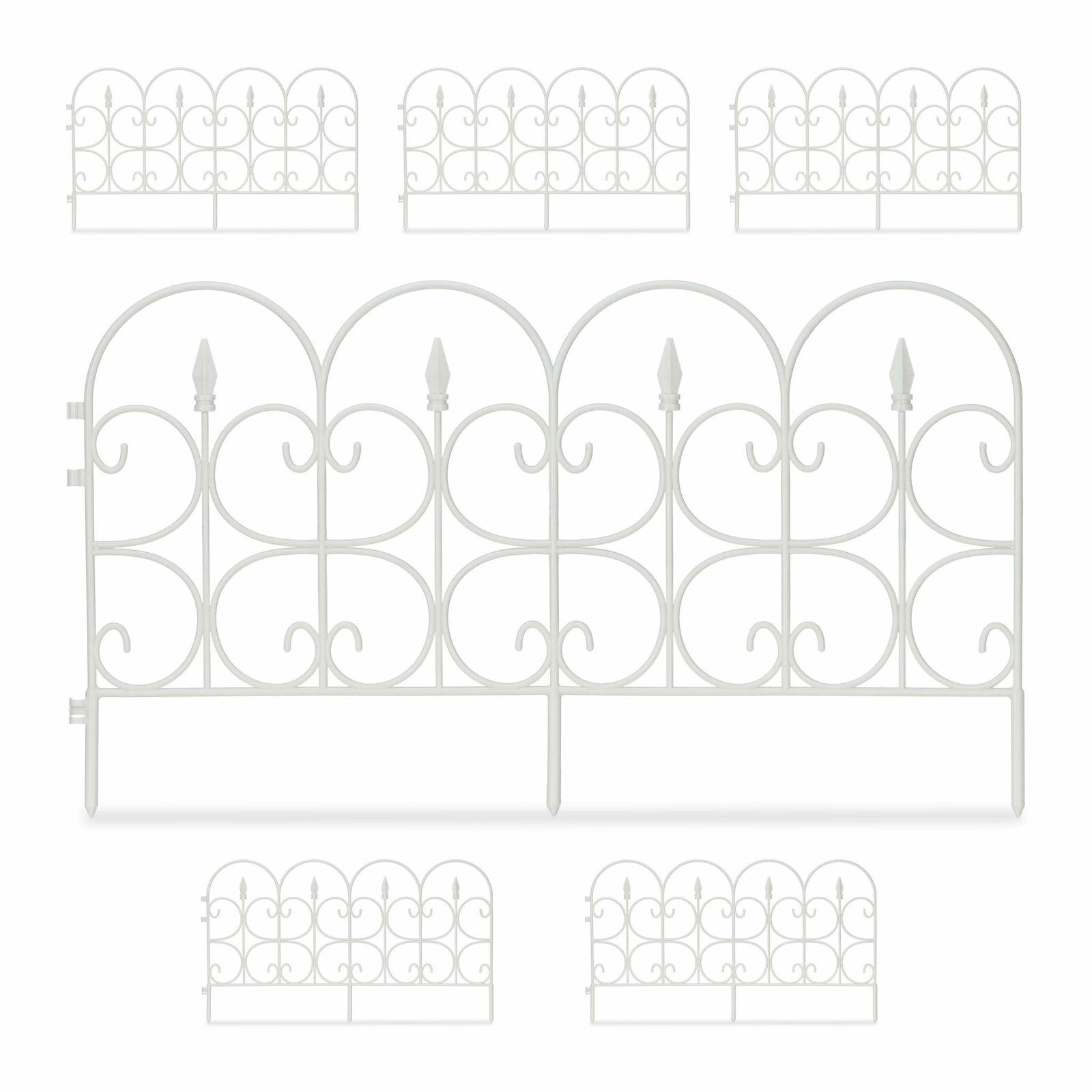 Rabat hegn plast sort/hvid