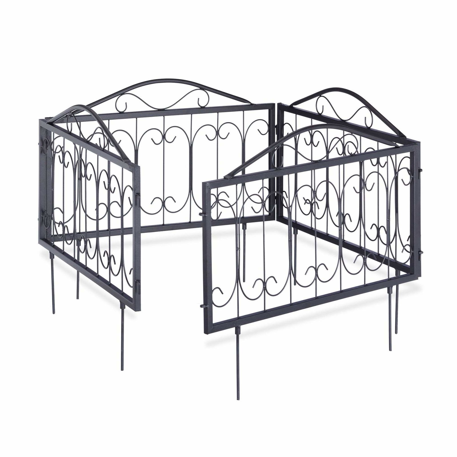 Rabat hegn 4 paneler vintage stil