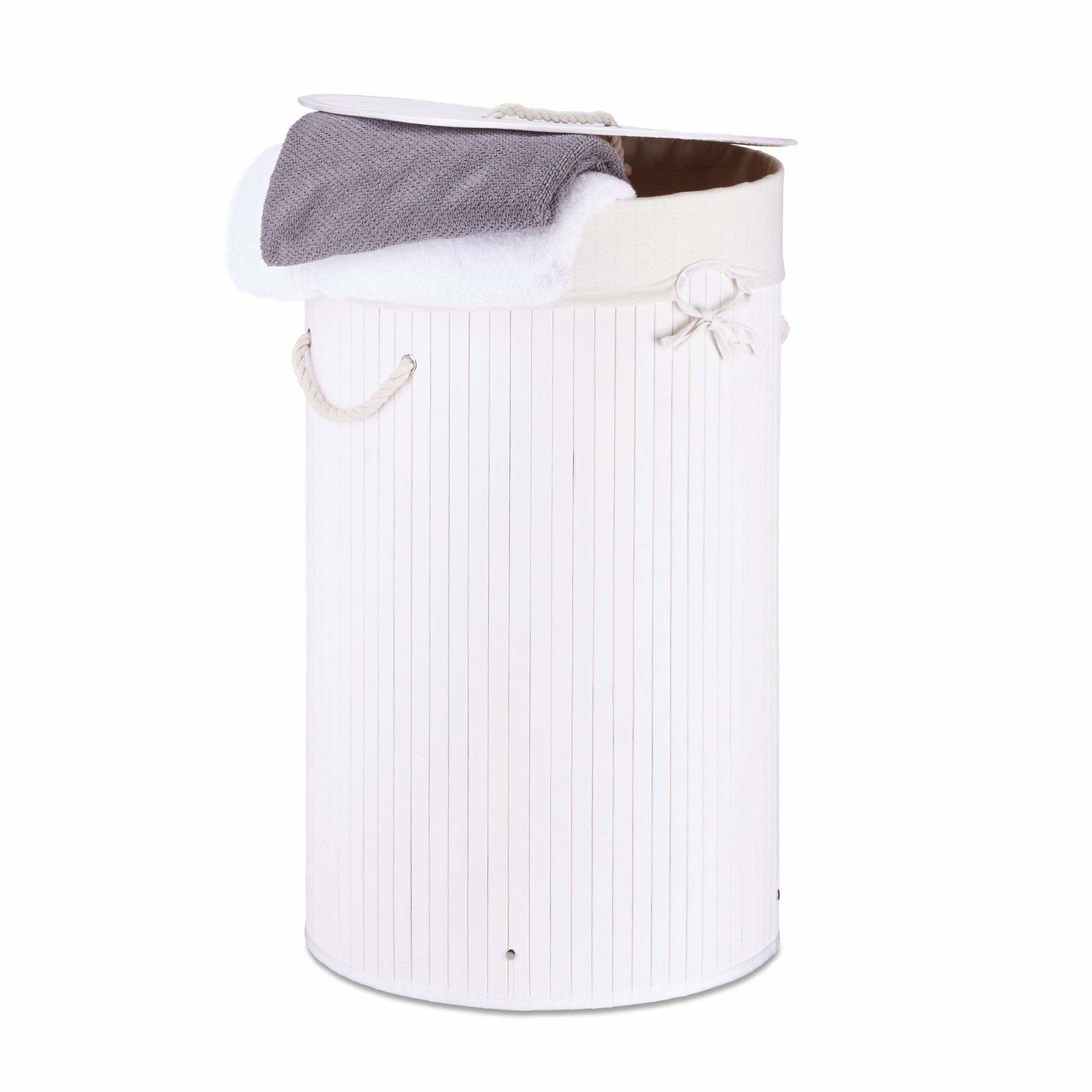 Pyykkikori bambu pyöreä