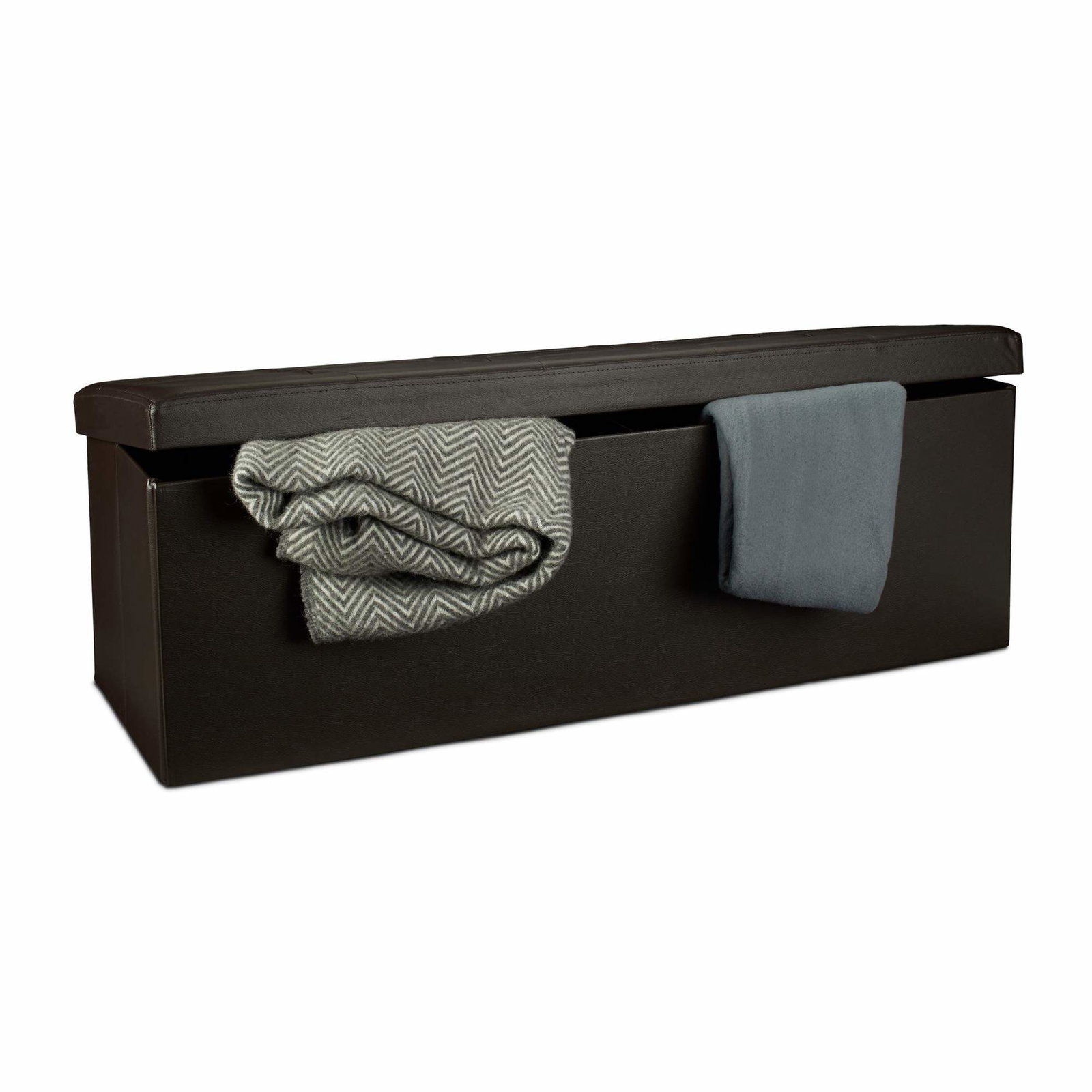 Fällbar förvaringsbänk i konstläder | Hem & Hobby - Hem & Hushåll - Sovrum | Pryloteket