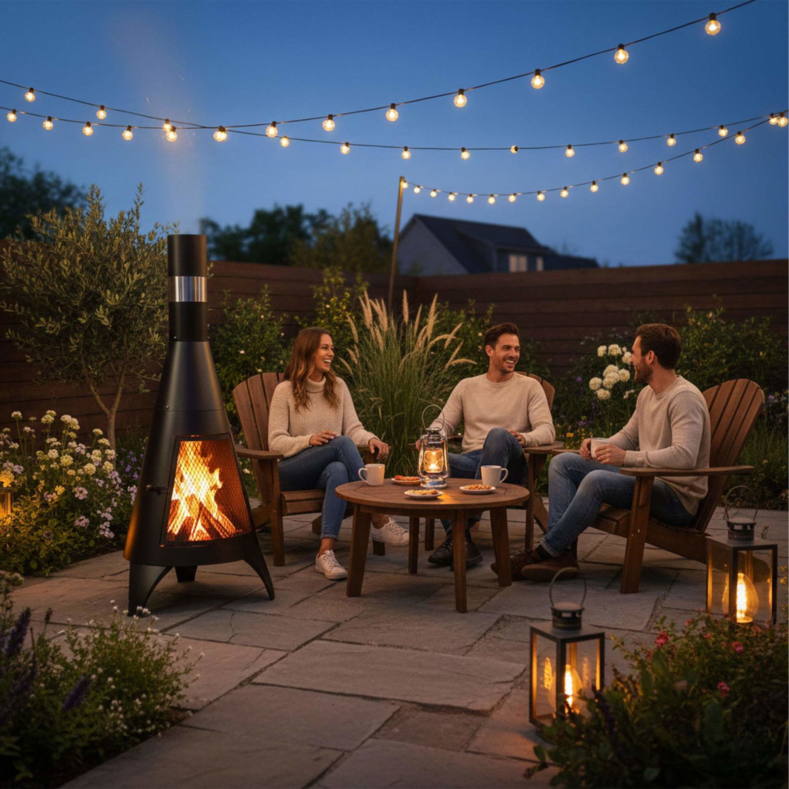 Udendørs komfur sort